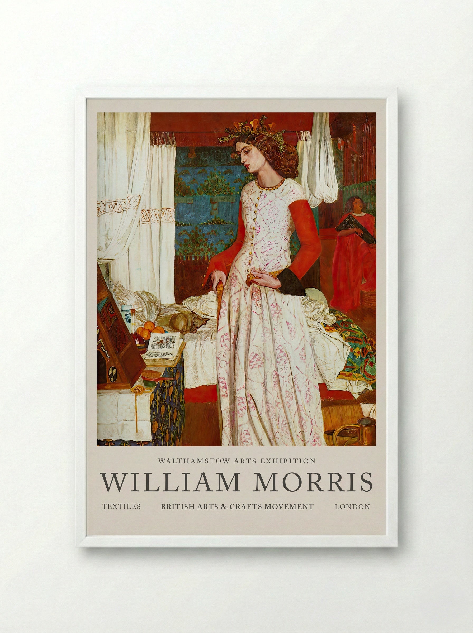 La Belle Iseult - William Morris - Framed Print White