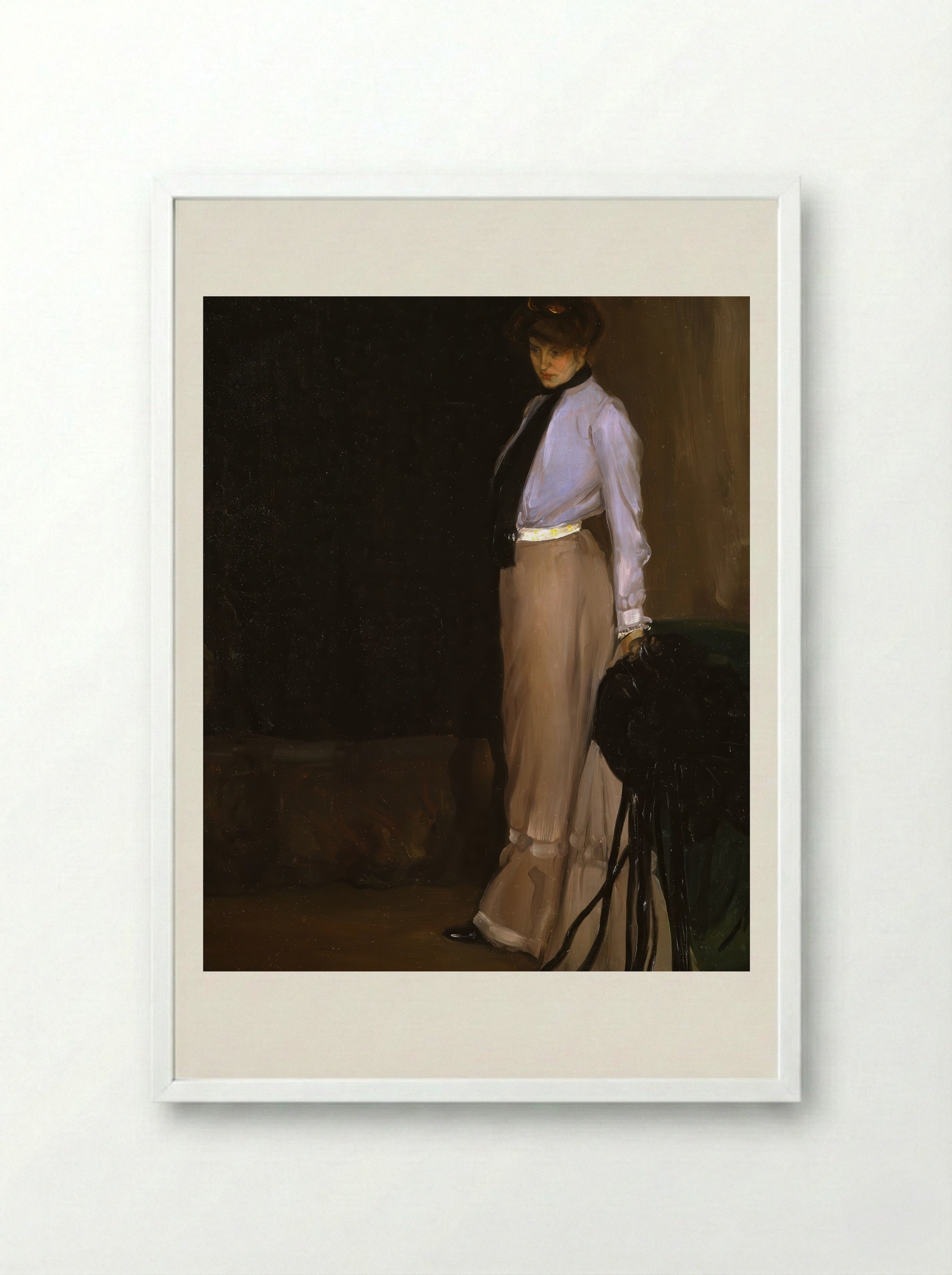 The Model - Alfred Henry Maurer - Framed Print White
