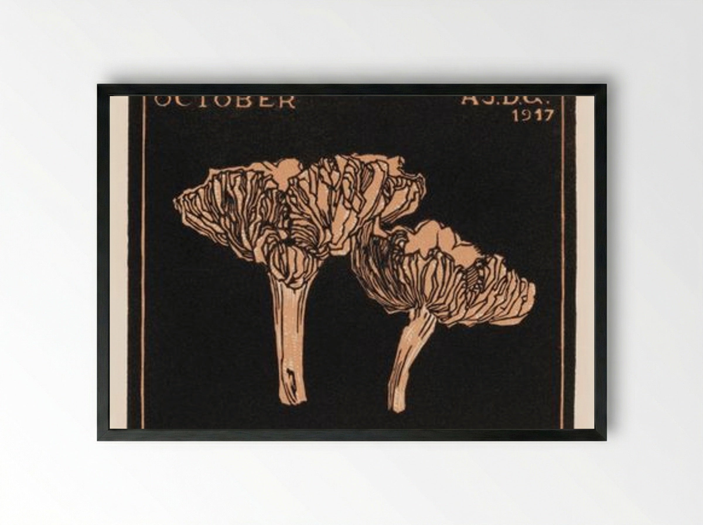 October - Julie de Graag - Framed Print Black