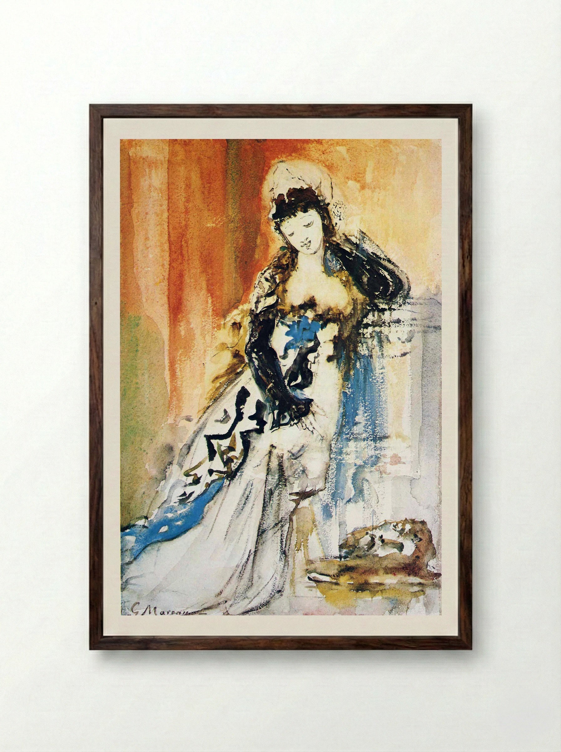 Salome - Charles Maurin - Framed Print Dark Wood
