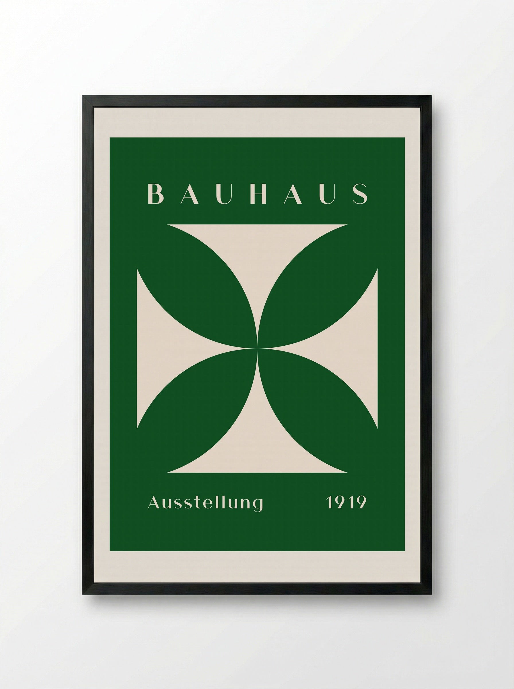 Bauhaus Green Crossform 1919 - Framed Print Black
