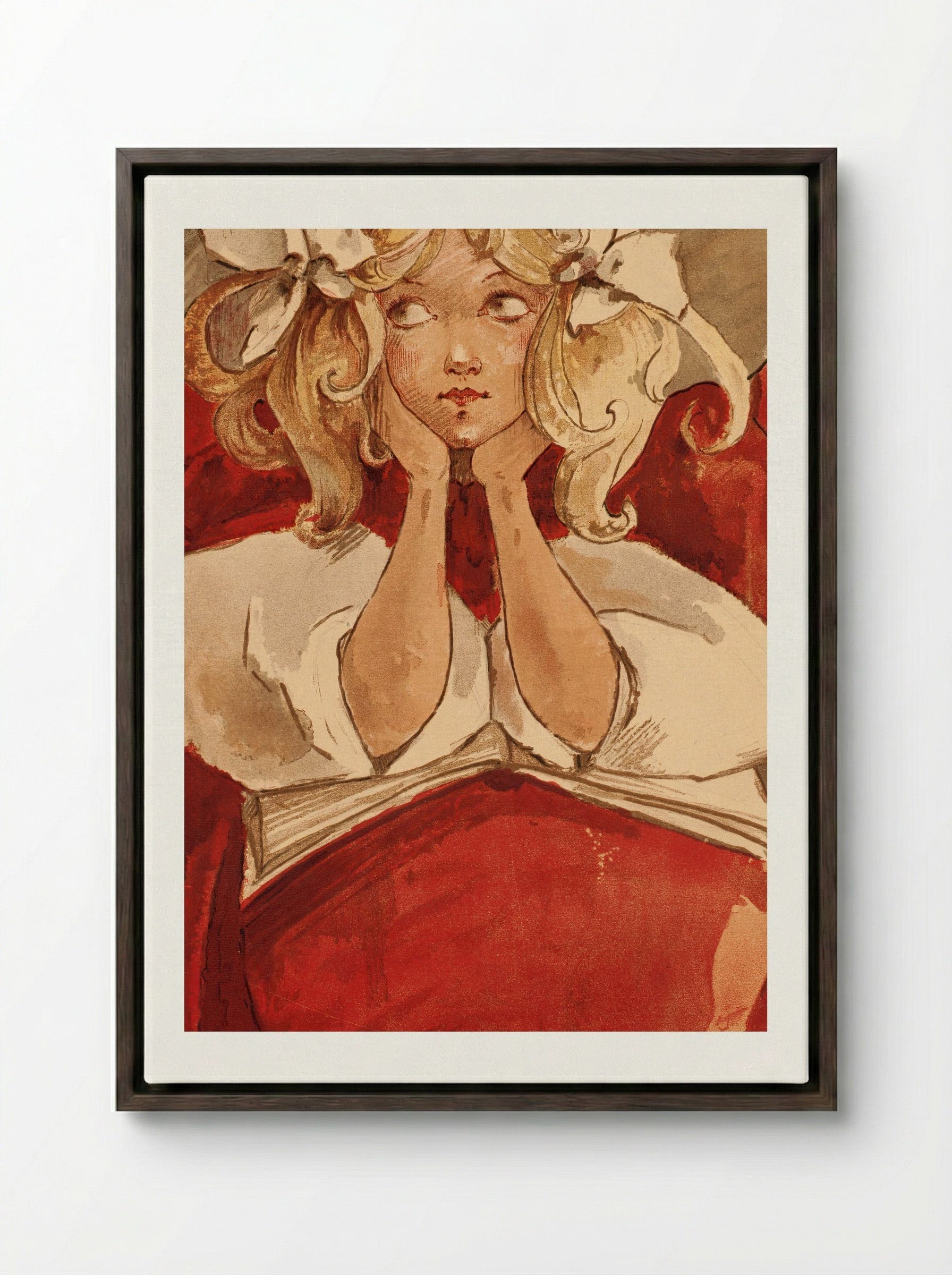 Fairy Tales (Mabel F. Blodgett Illustrations) - Ethel Reed - Framed Canvas Dark Wood