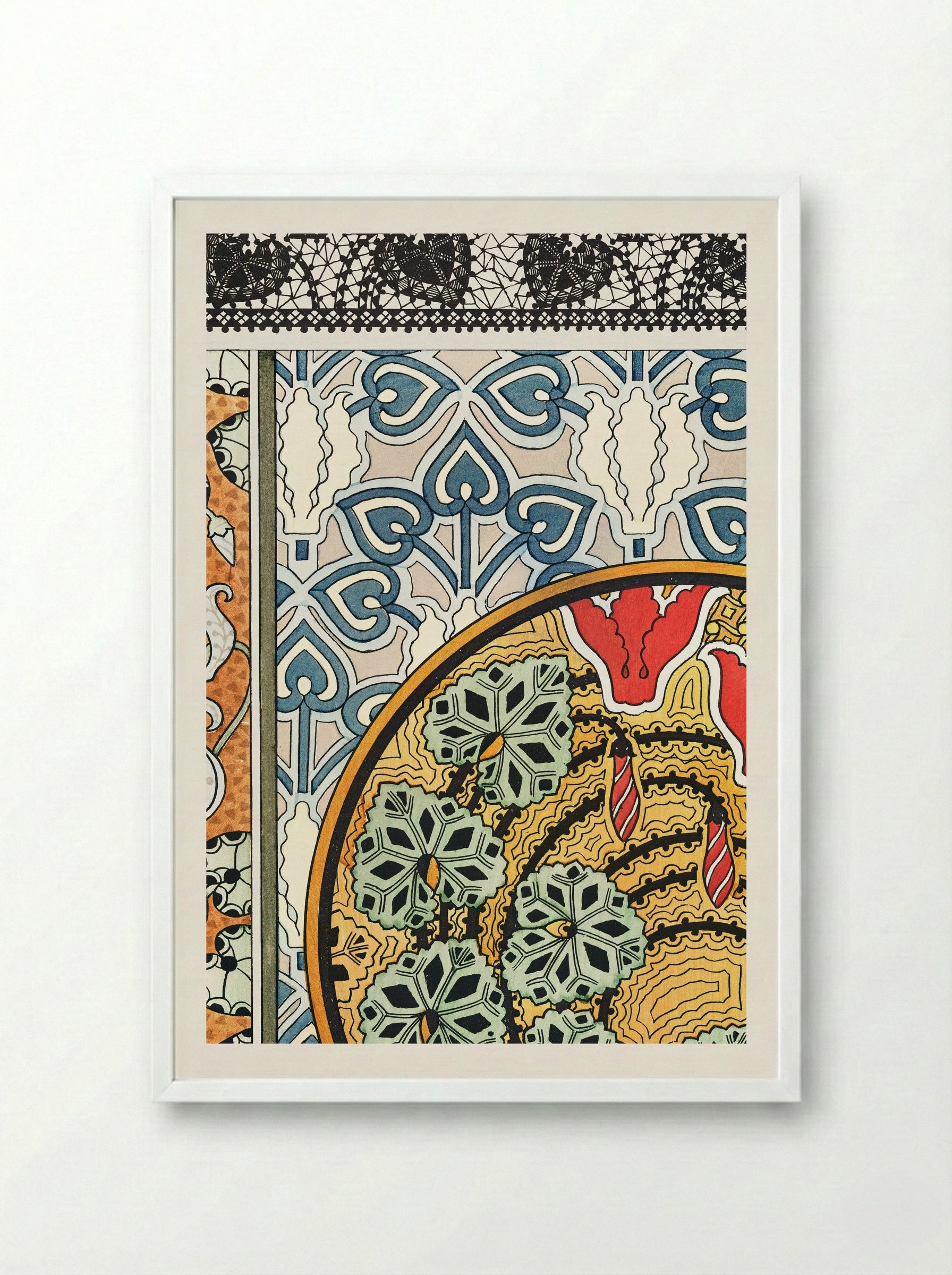 Cyclamen, Plate 23 from La Plante et ses Applications ornementales - Maurice Pillard Verneuil - Framed Print White