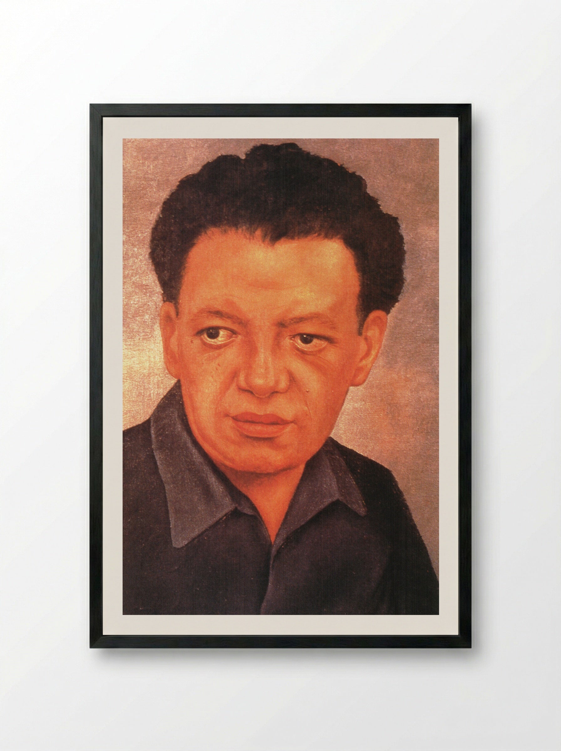 Portrait of Diego Rivera - Angelina Beloff - Framed Print Black