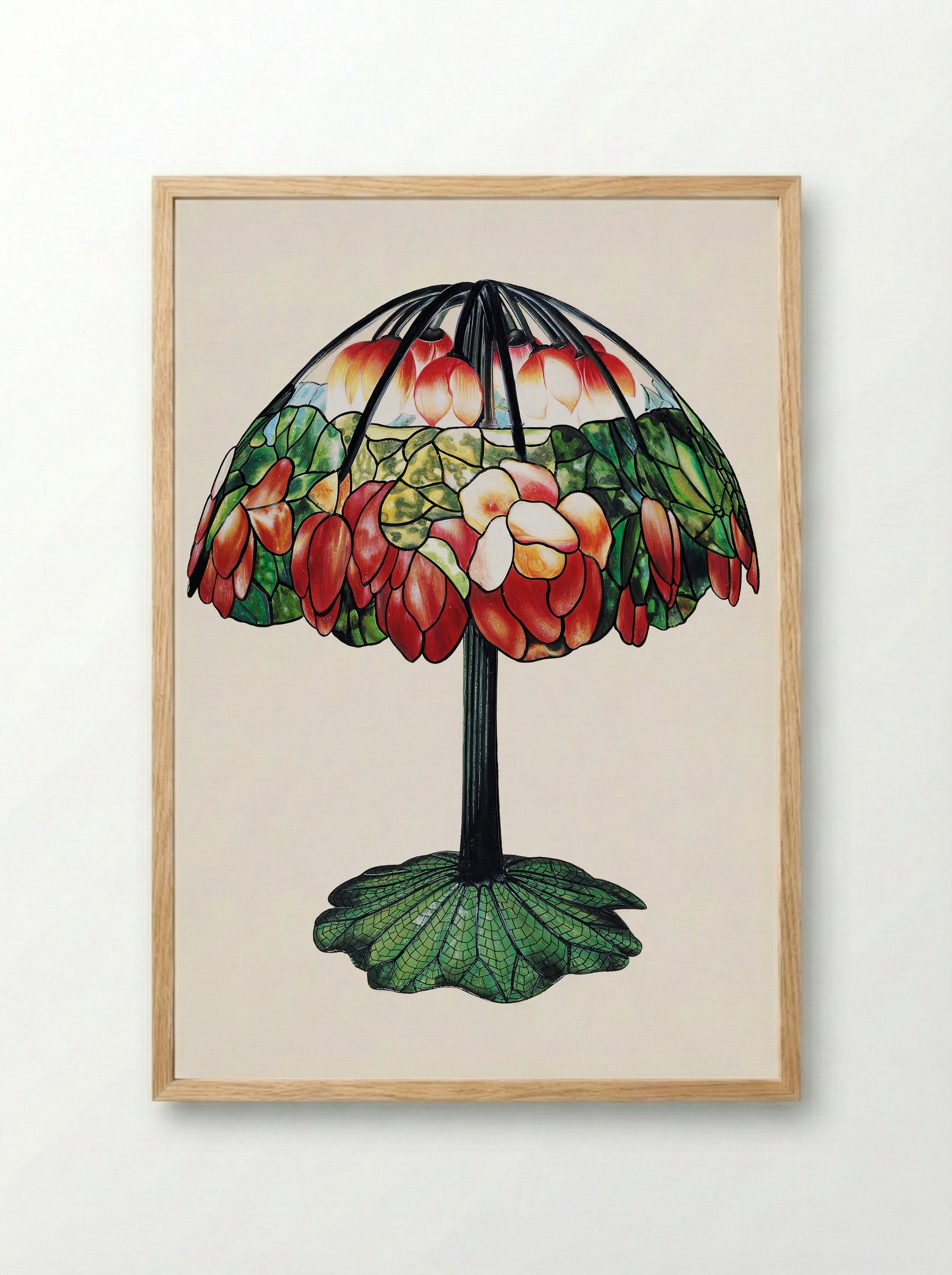 Design for a Lamp - Louis Comfort Tiffany - Framed Print Wood