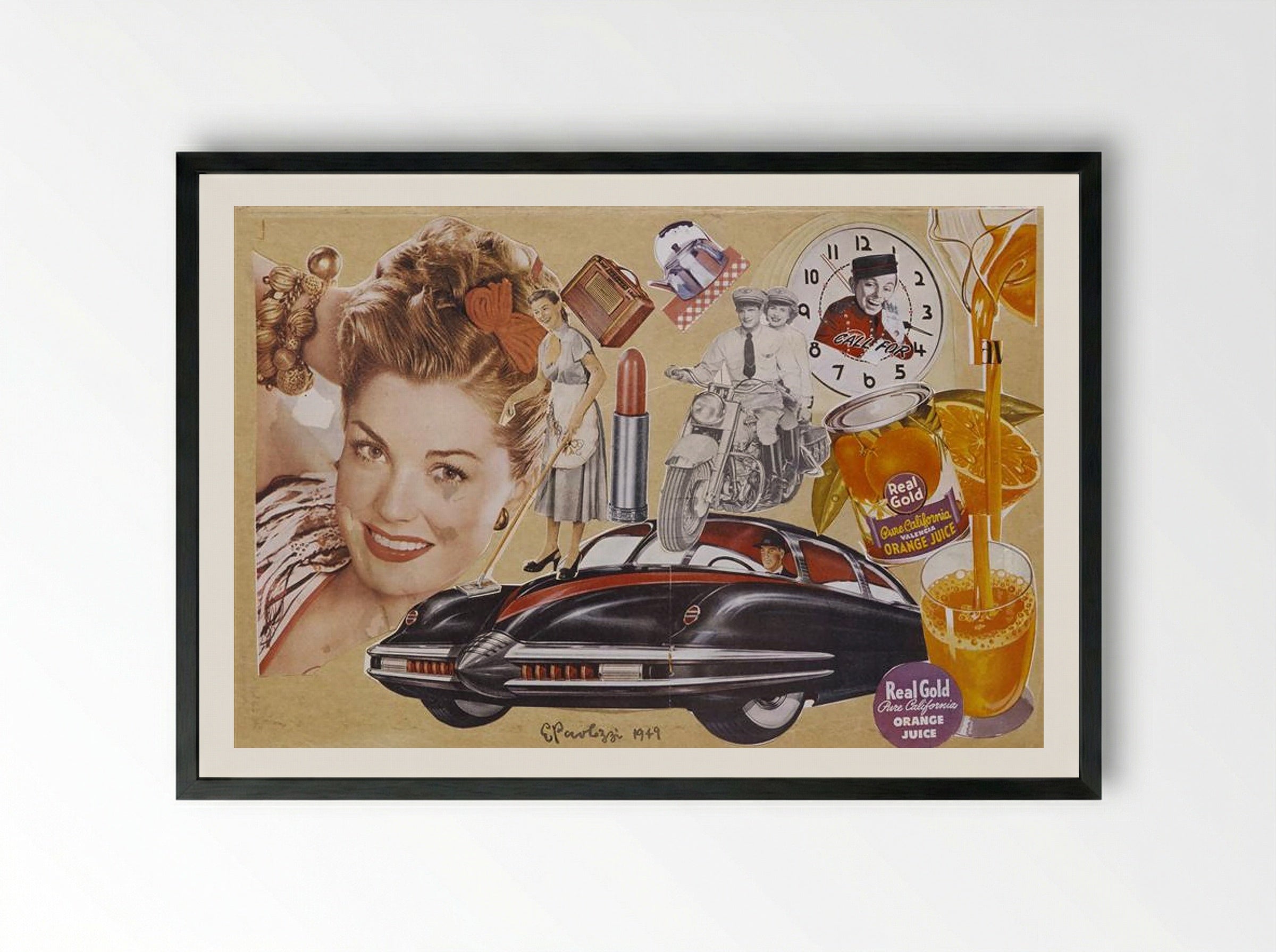 Real Gold - Eduardo Paolozzi - Framed Print Black