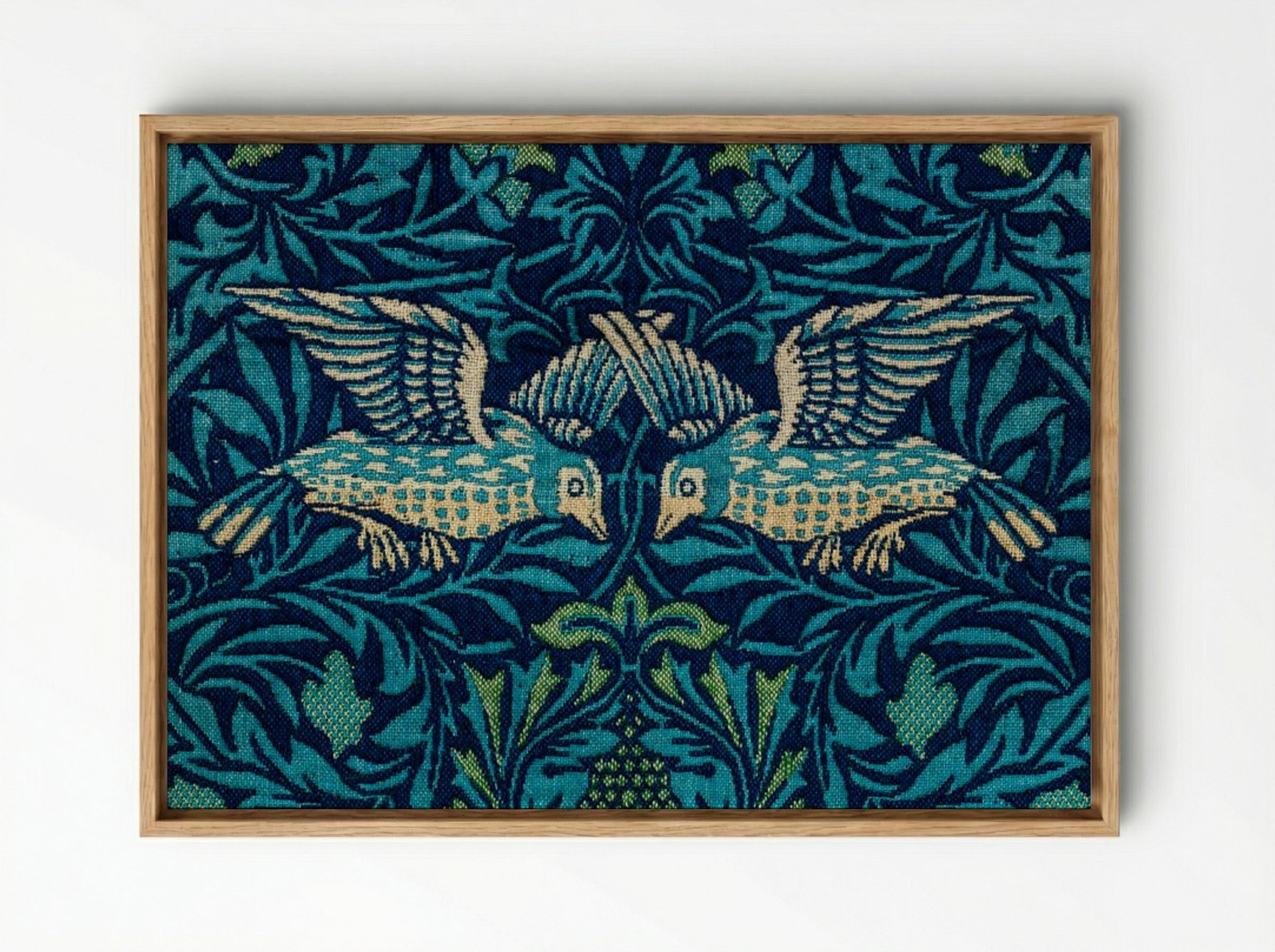 Birds - William Morris - Framed Canvas Wood