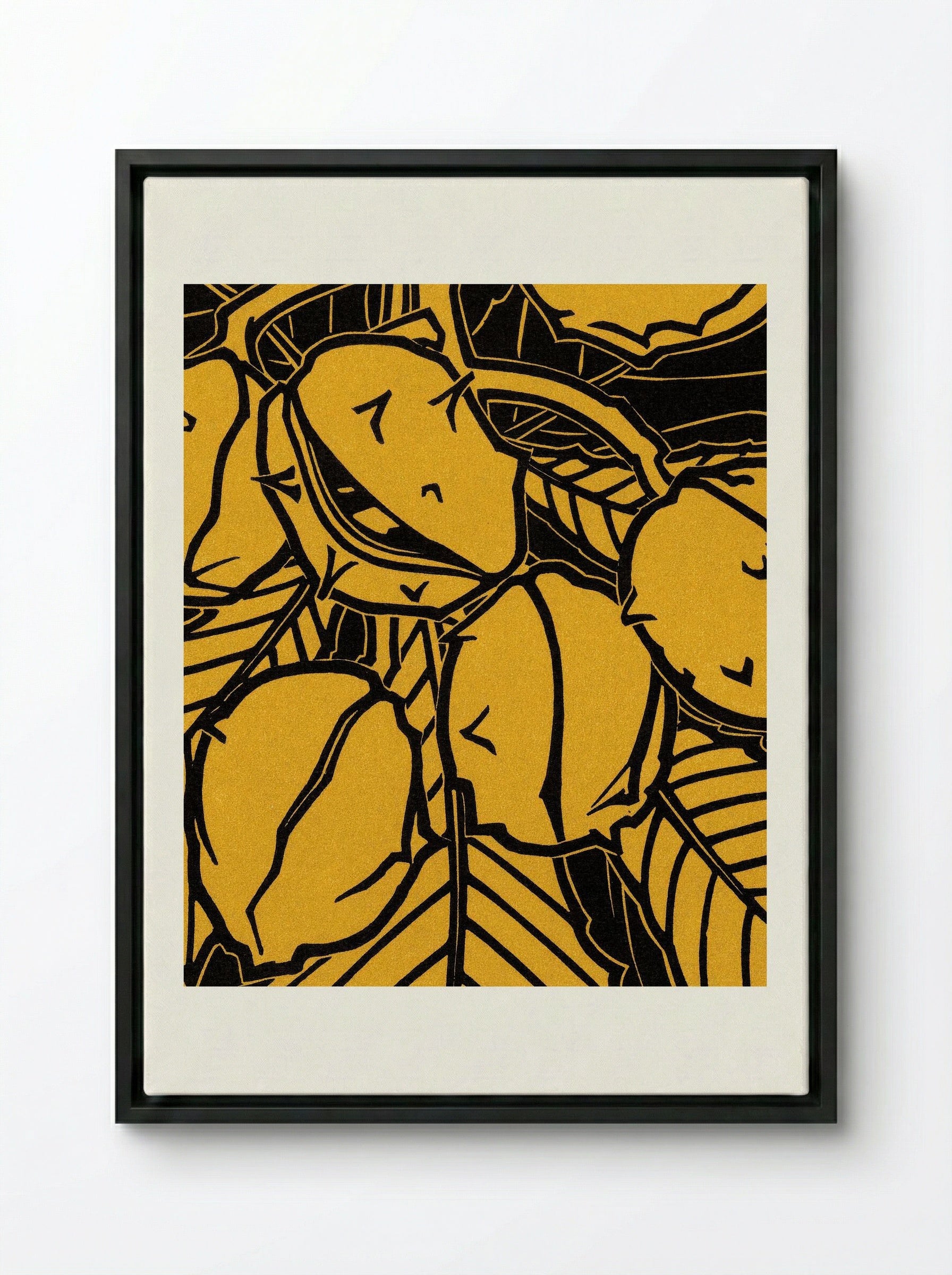 Chestnut Branch - Julie de Graag - Framed Canvas Black
