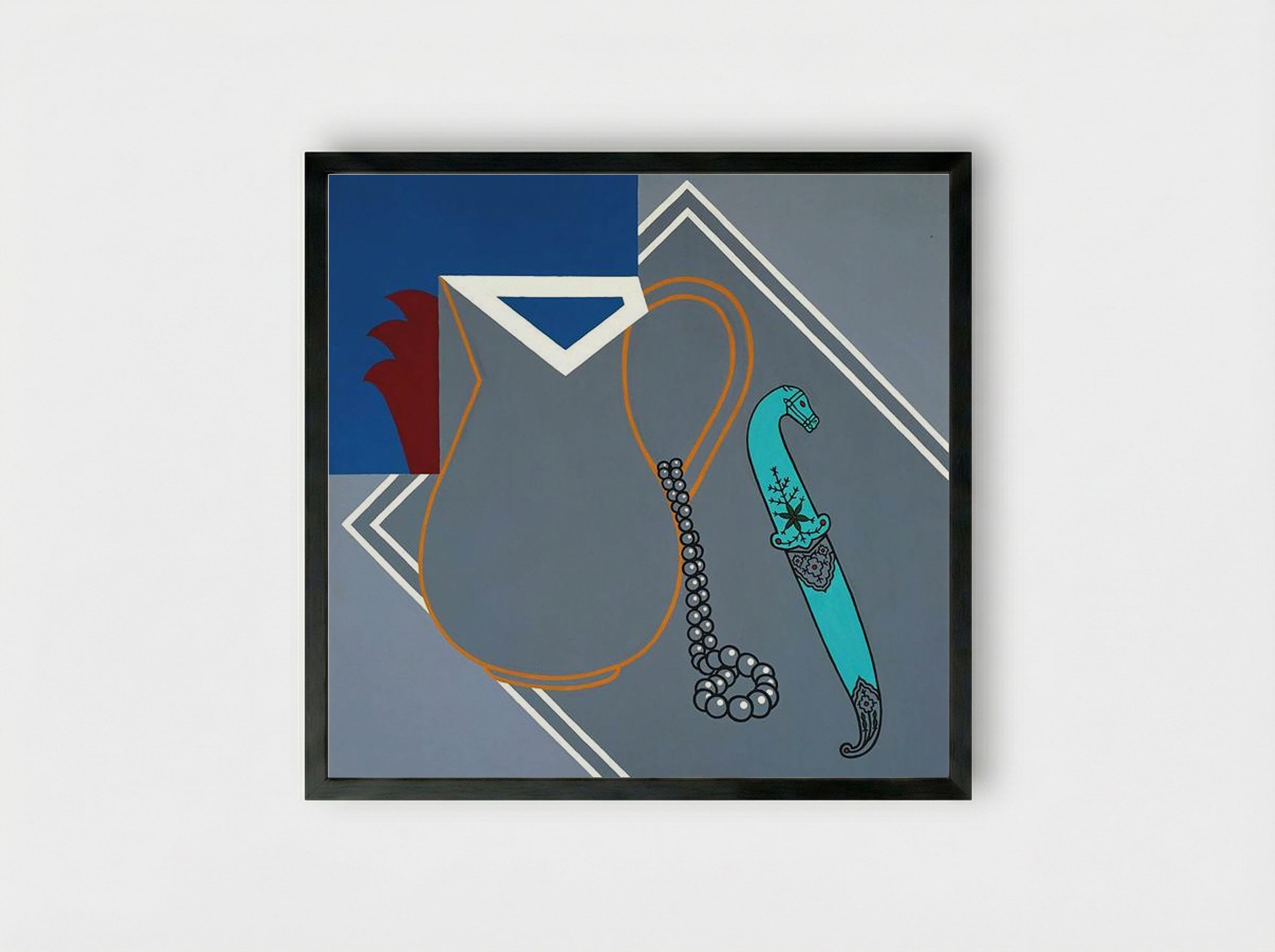 Still Life with Dagger - Patrick Caulfield - Framed Print Black