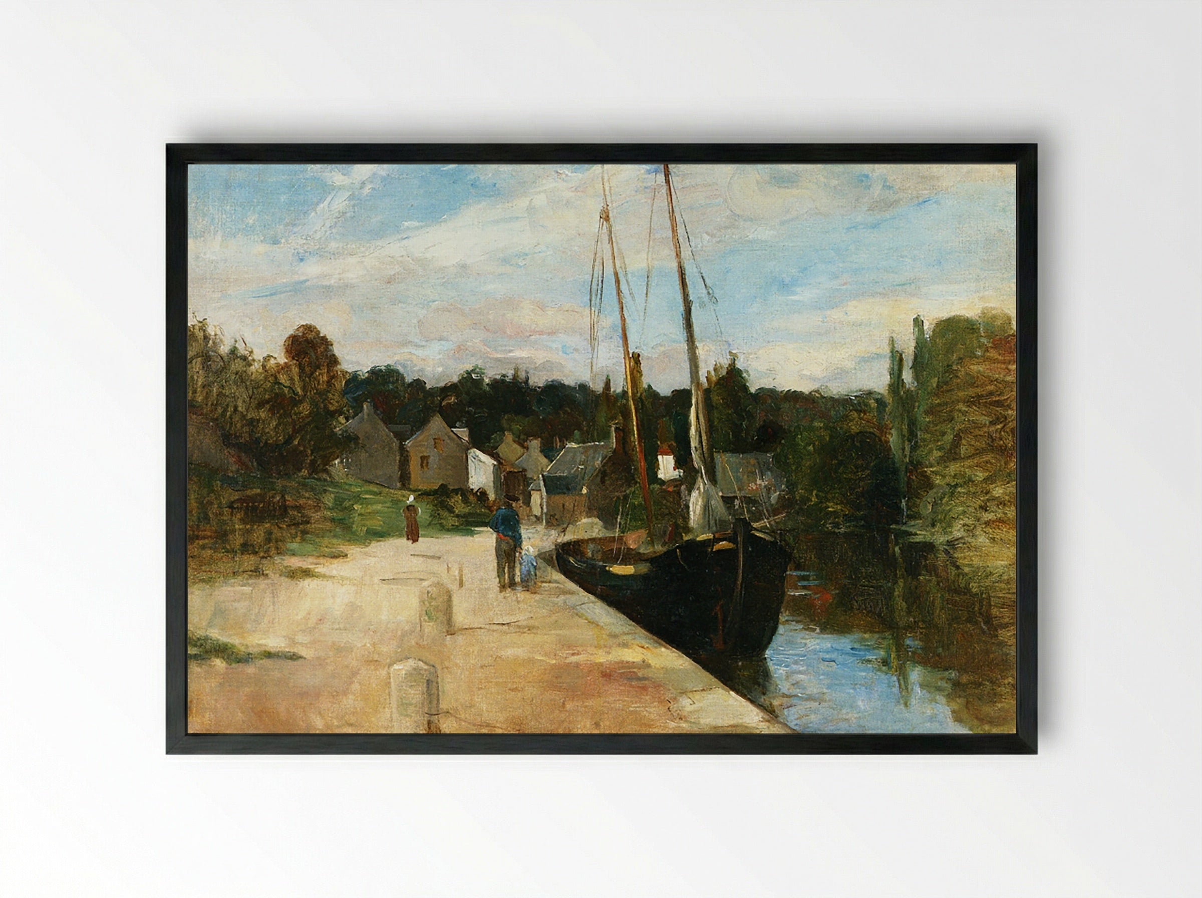 Rosbras, Brittany - Berthe Morisot - Framed Print Black