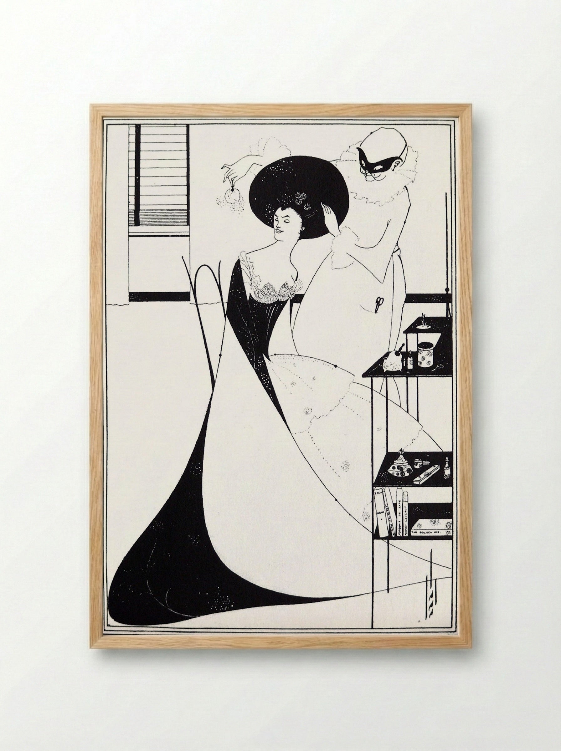 The Toilet of Salome - Aubrey Beardsley - Framed Print Wood