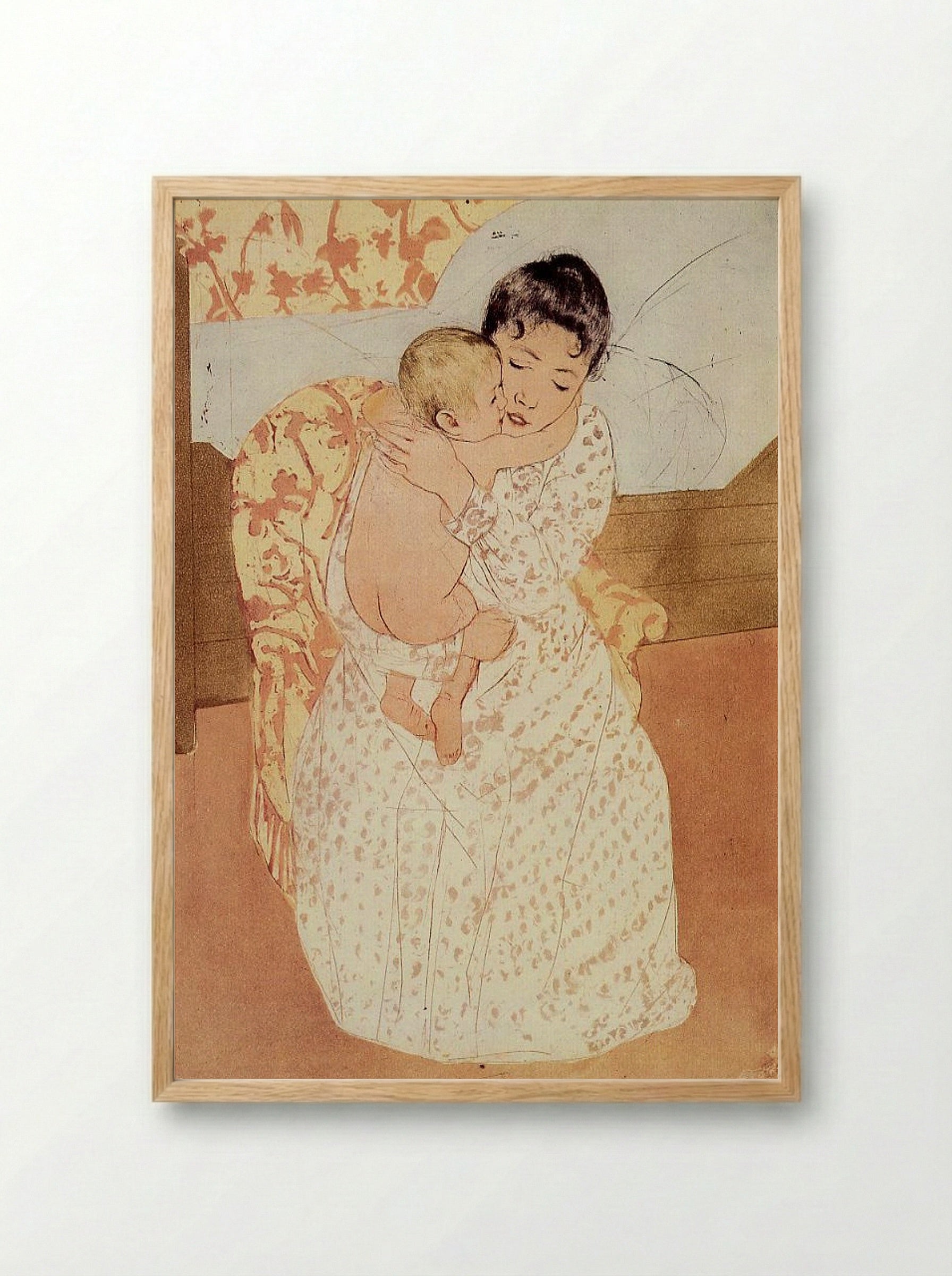 Mother and Child (No. 3) - Mary Cassatt - Framed Print Wood