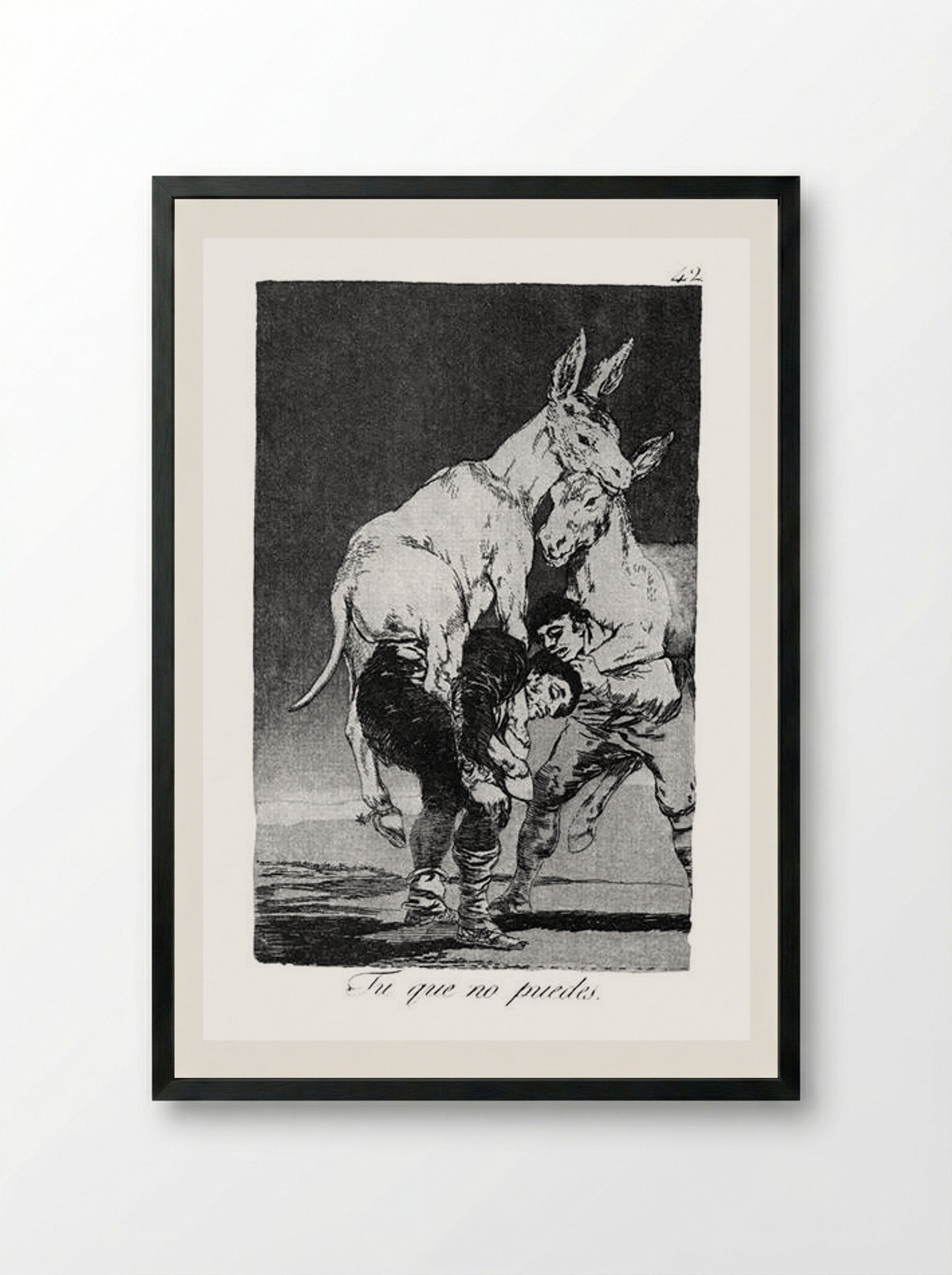 They Who Cannot - Francisco Goya - Framed Print Black