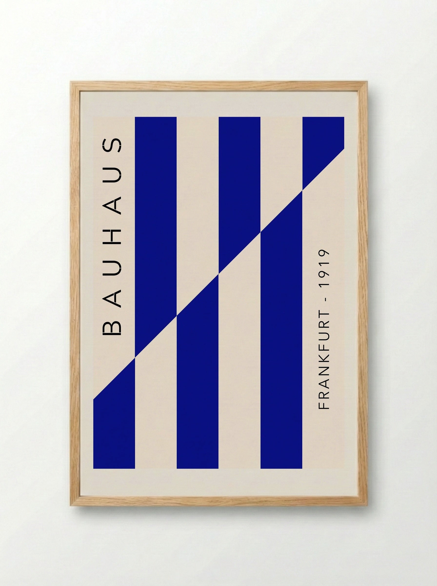 Bauhaus Frankfurt 1919 Geometric Art Print - Framed Print Wood