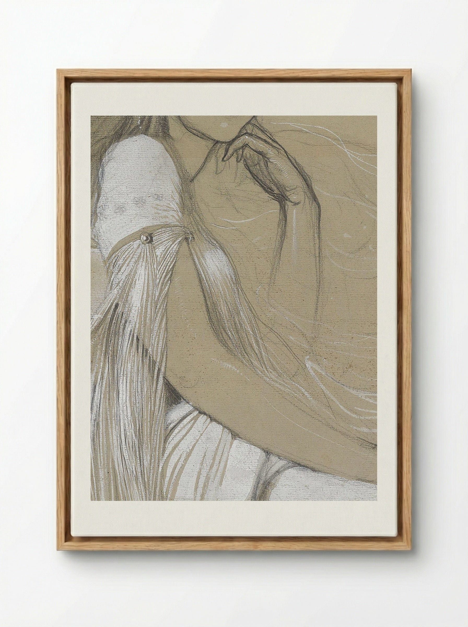 Study of Jaroslava Mucha, the Artist's Daughter - Alphonse Mucha - Framed Canvas Wood