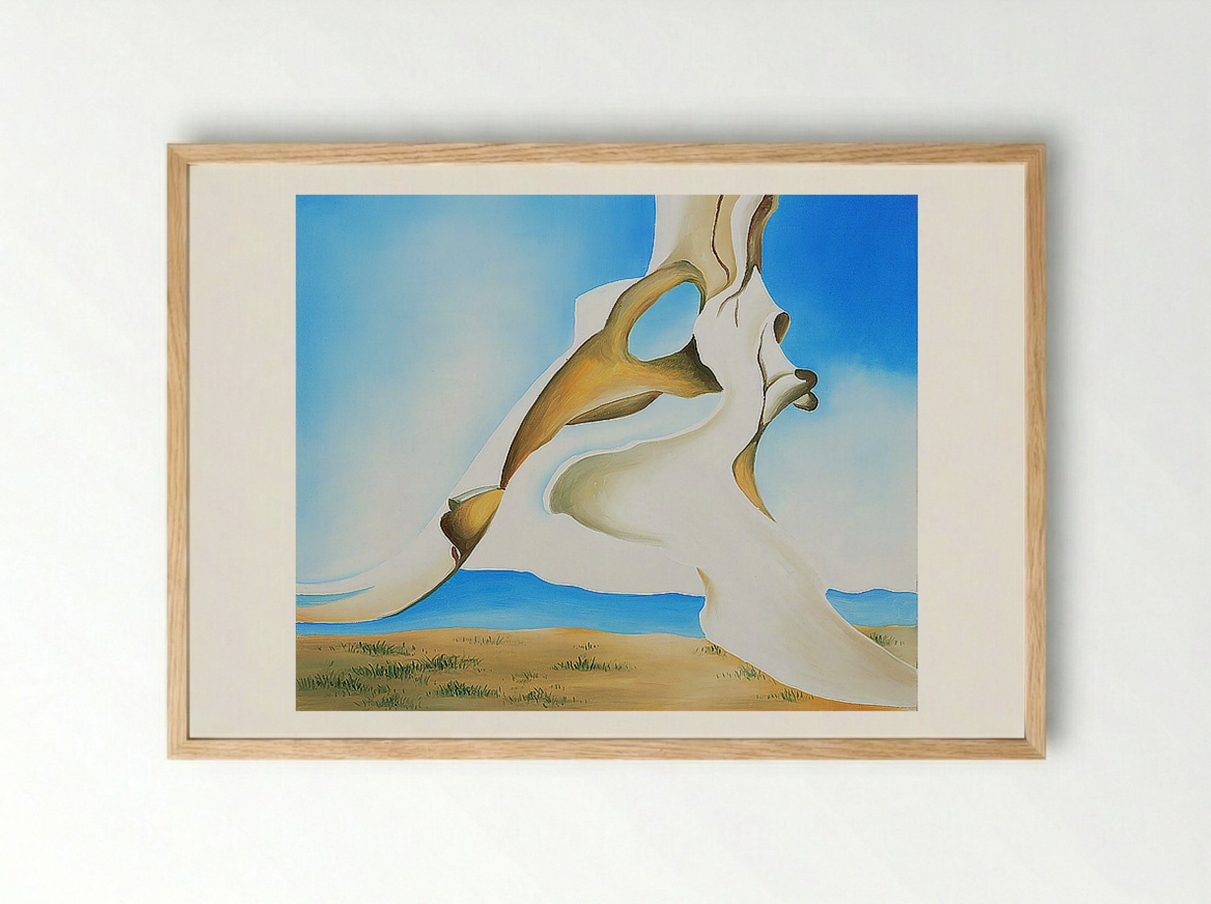 Pelvis with the Distance - Georgia O'Keeffe - Framed Print Wood