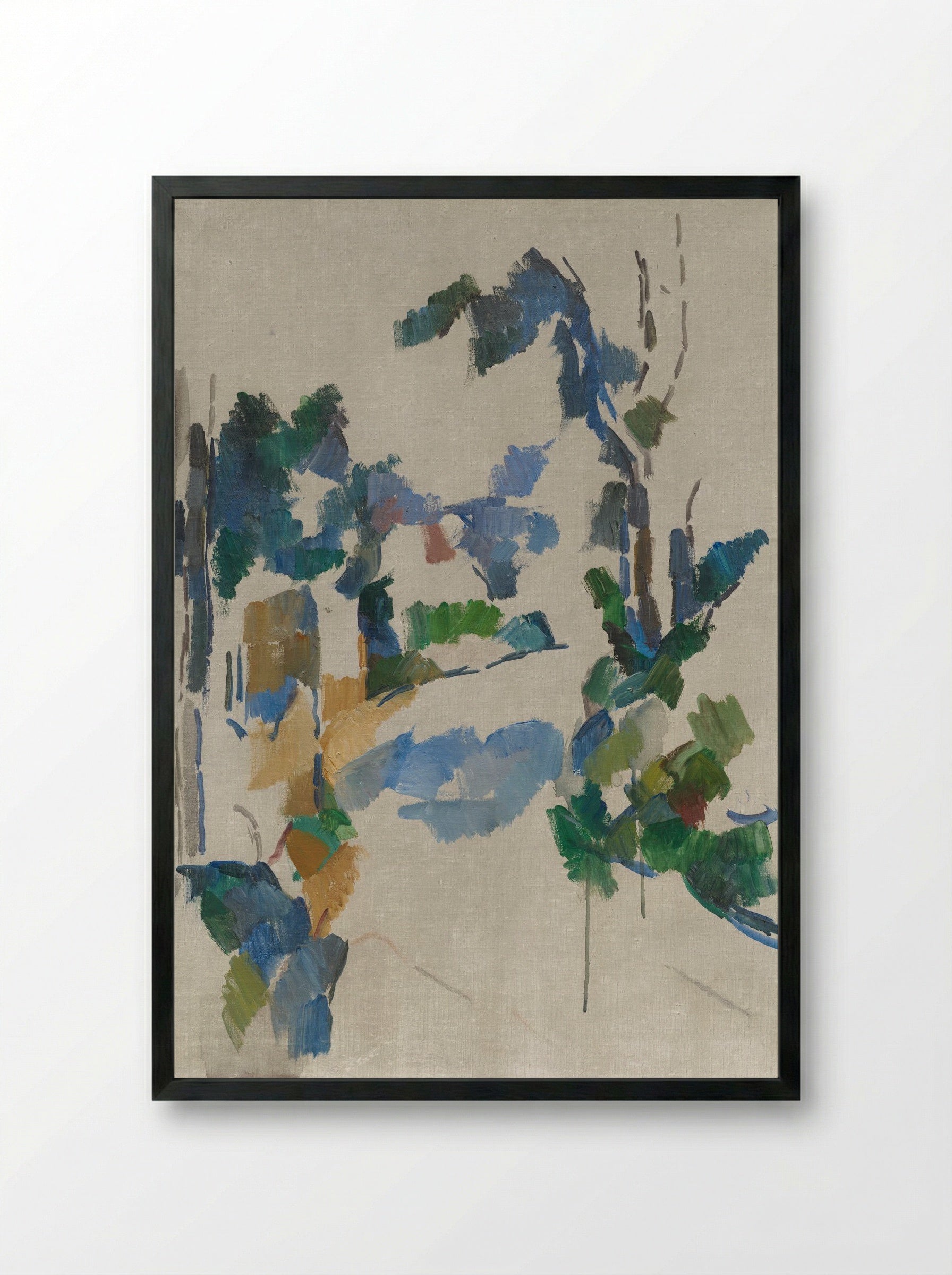 Study of Trees - Paul Cézanne - Framed Print Black