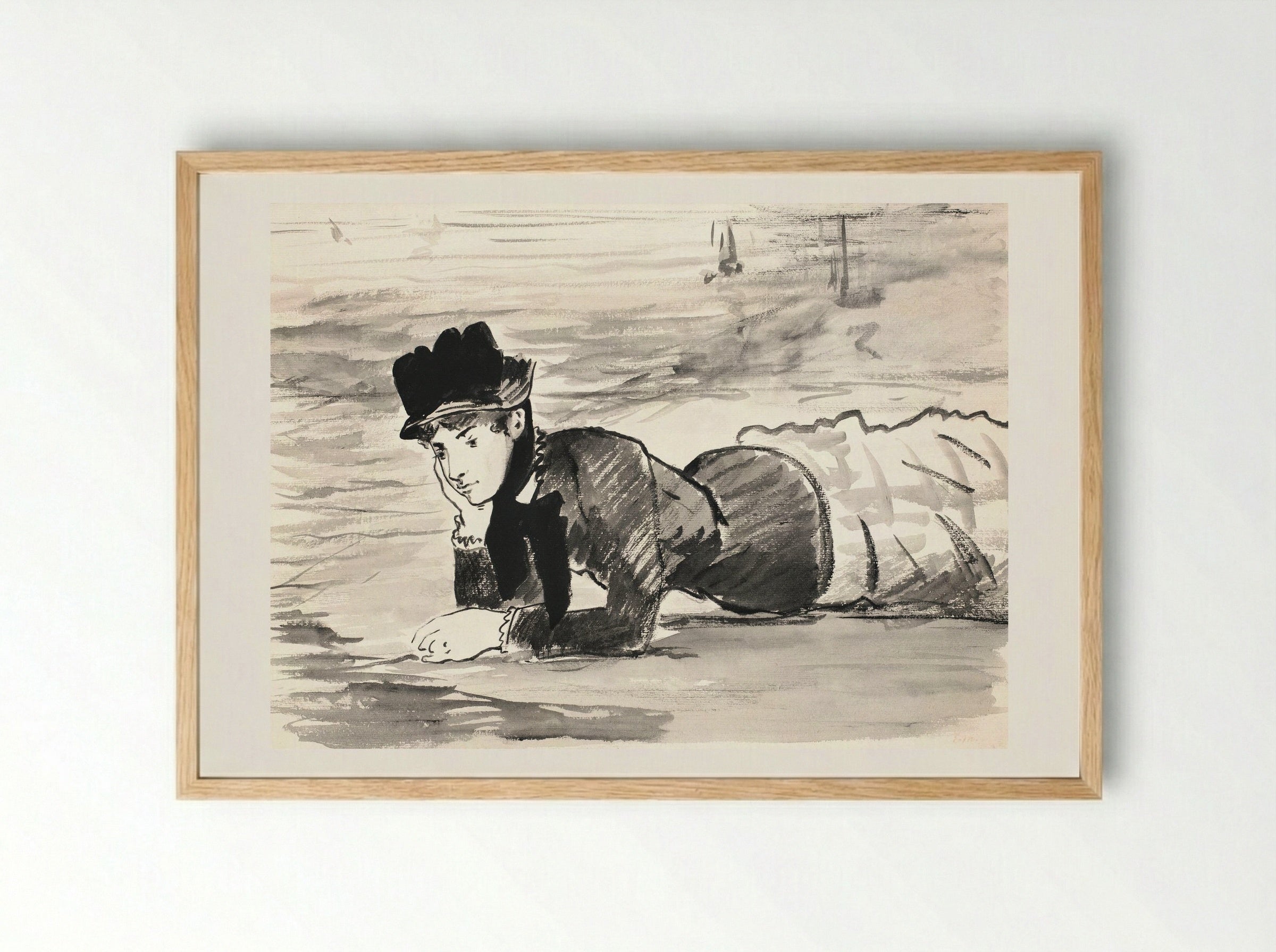 Annabel Lee - Édouard Manet - Framed Print Wood