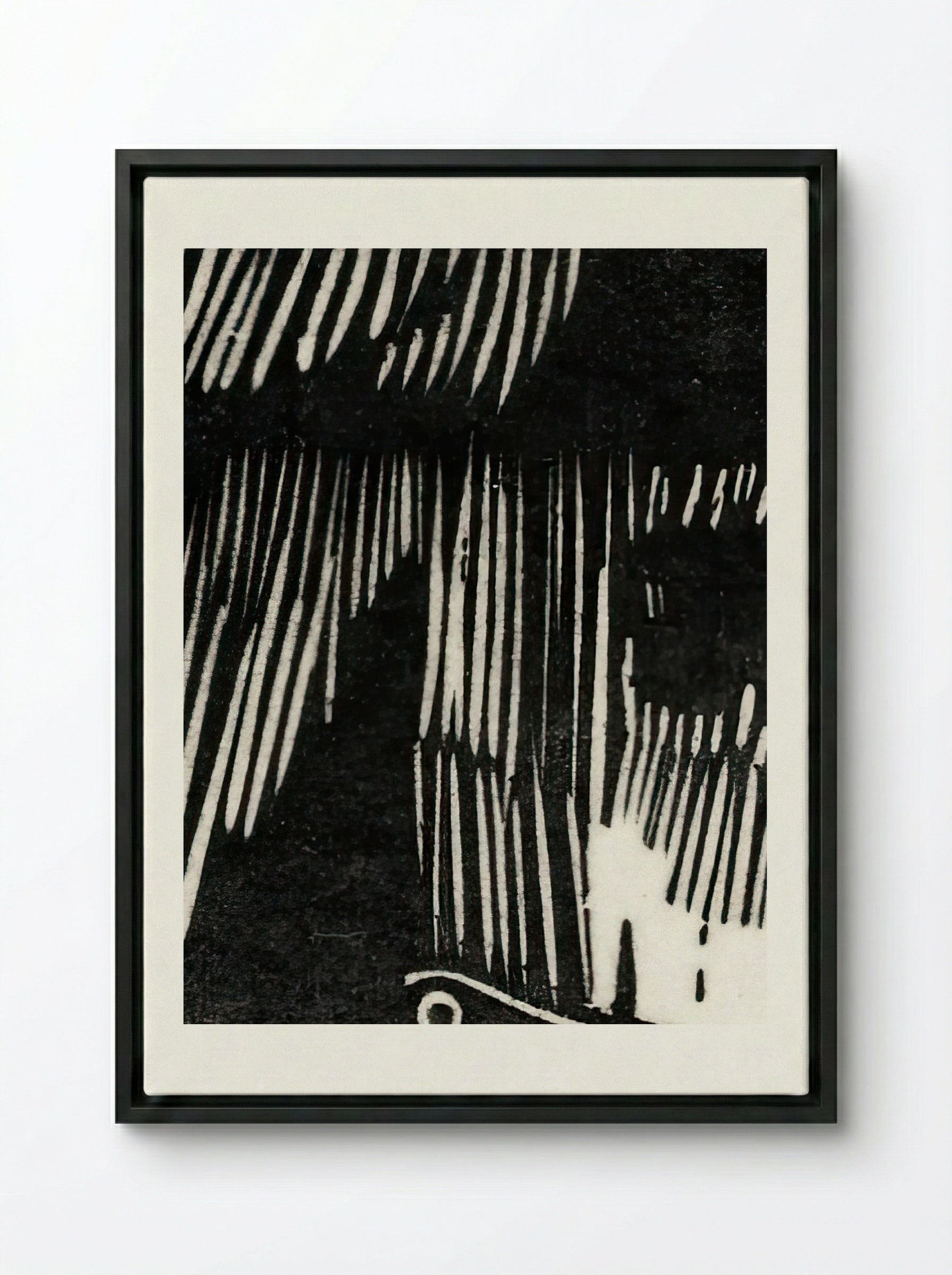 Birth of the Wolves - Franz Marc - Framed Canvas Black