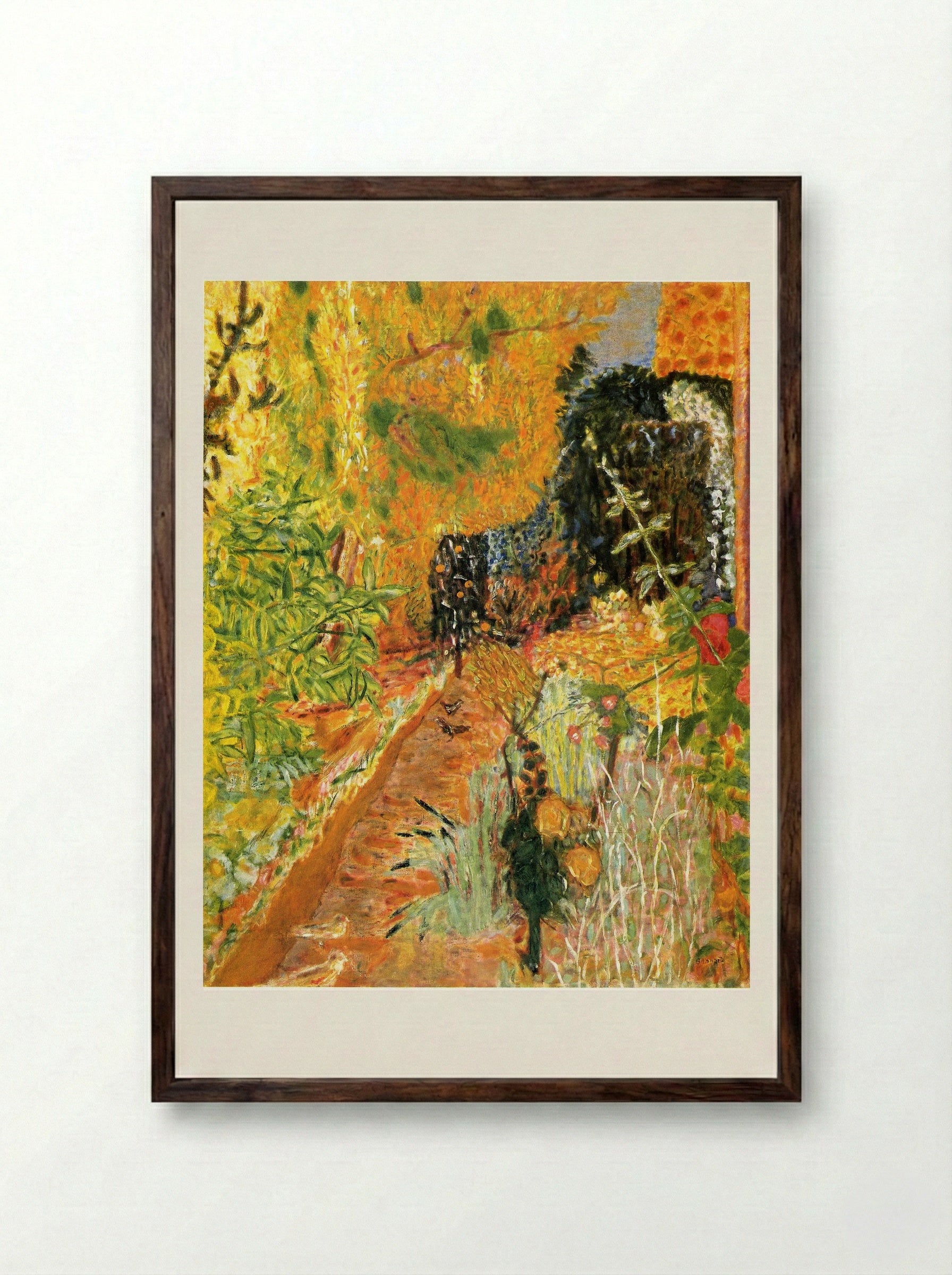 The Garden - Pierre Bonnard - Framed Print Dark Wood