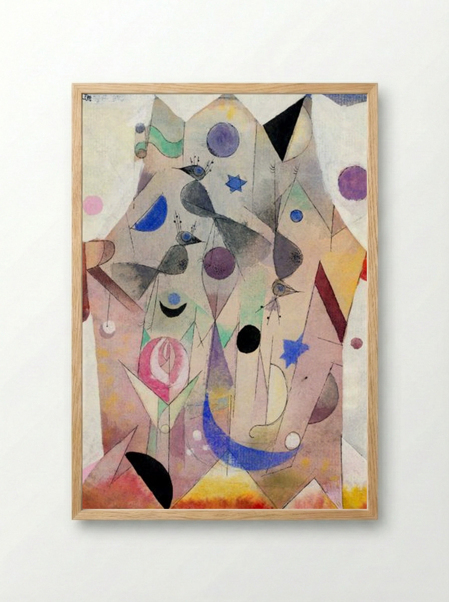 Persische Nachtigallen (Persian Nightingales) - Paul Klee - Framed Print Wood