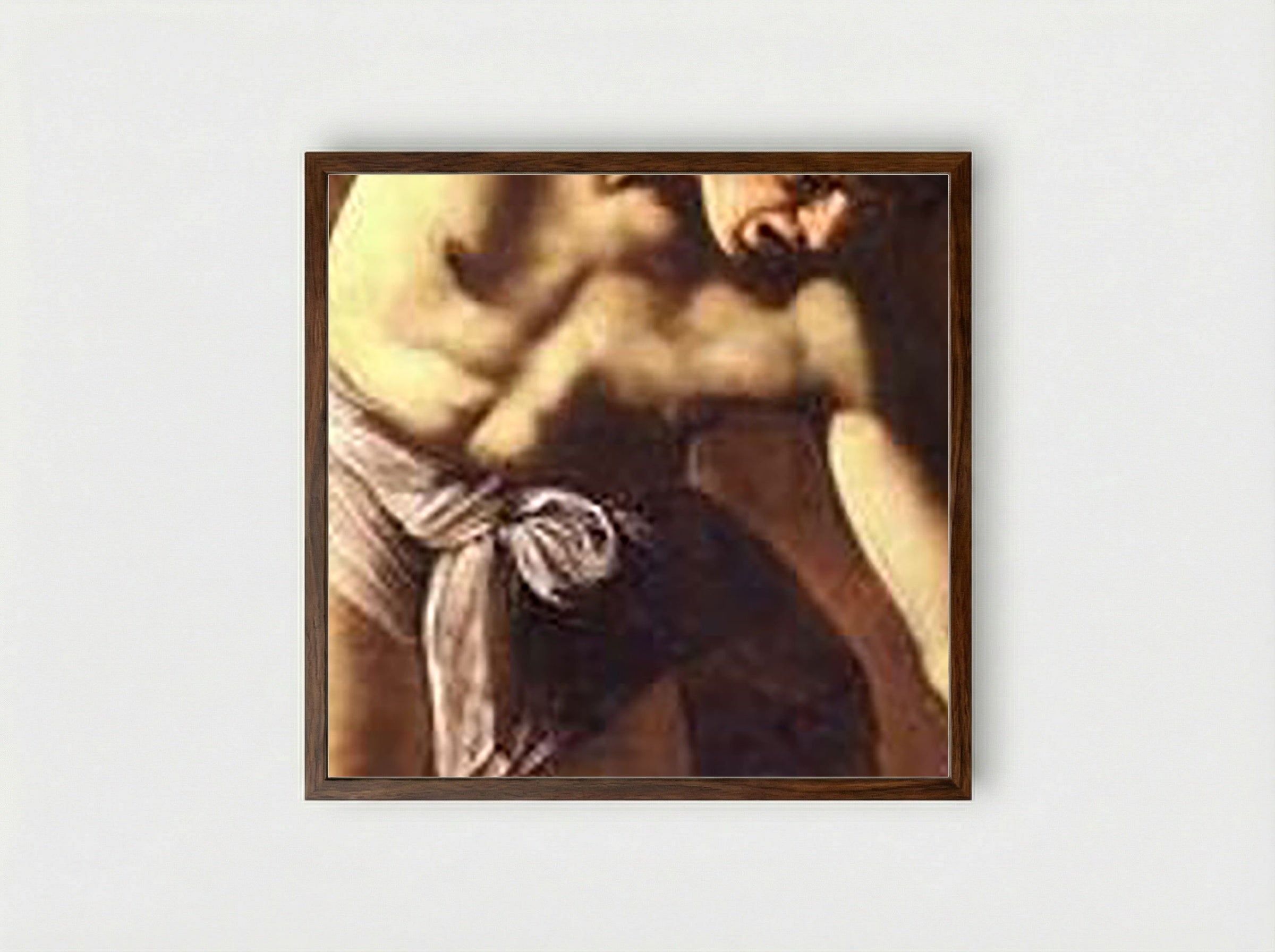 The Martyrdom of Saint Matthew - Caravaggio - Framed Print Dark Wood
