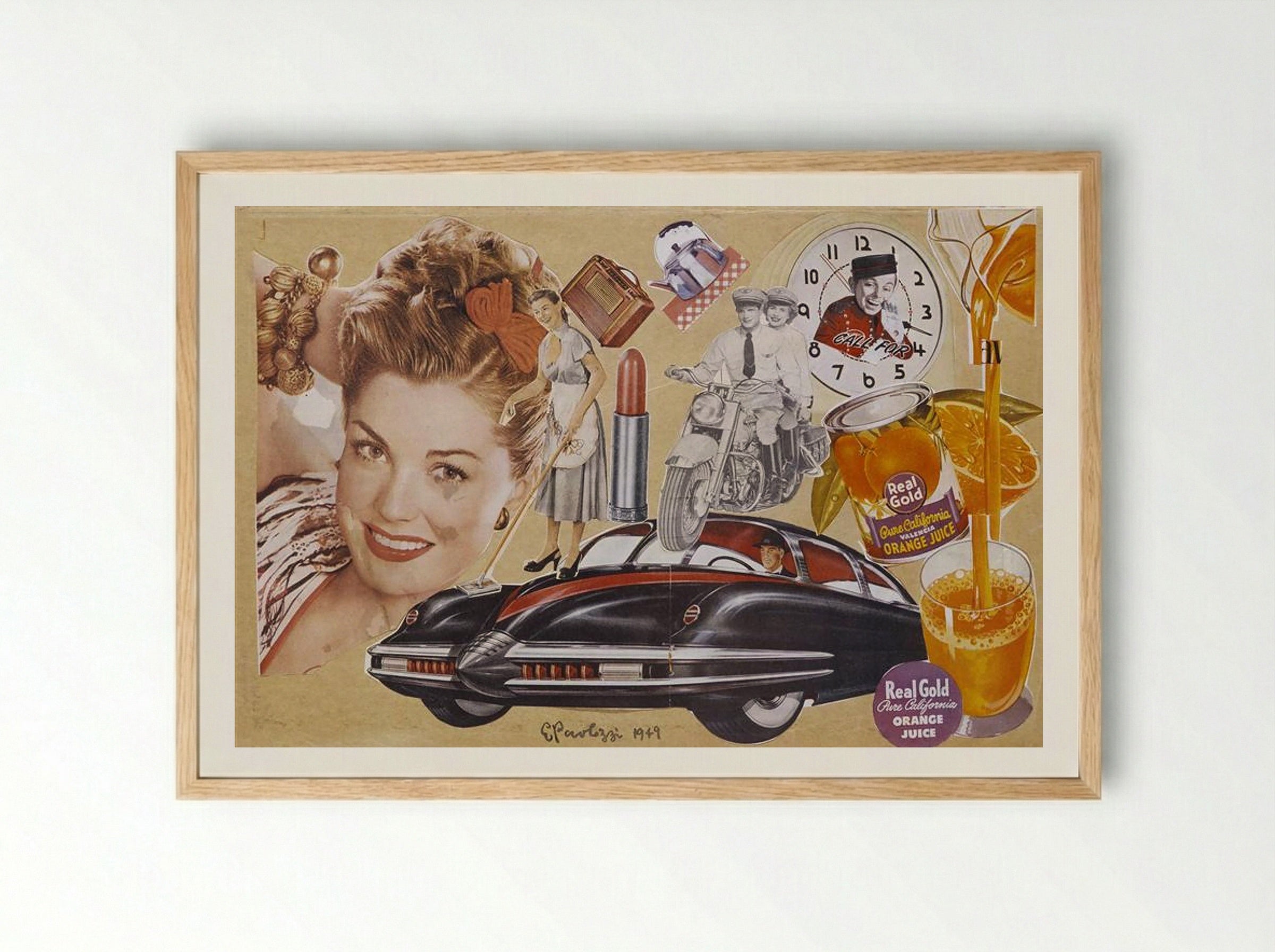 Real Gold - Eduardo Paolozzi - Framed Print Wood