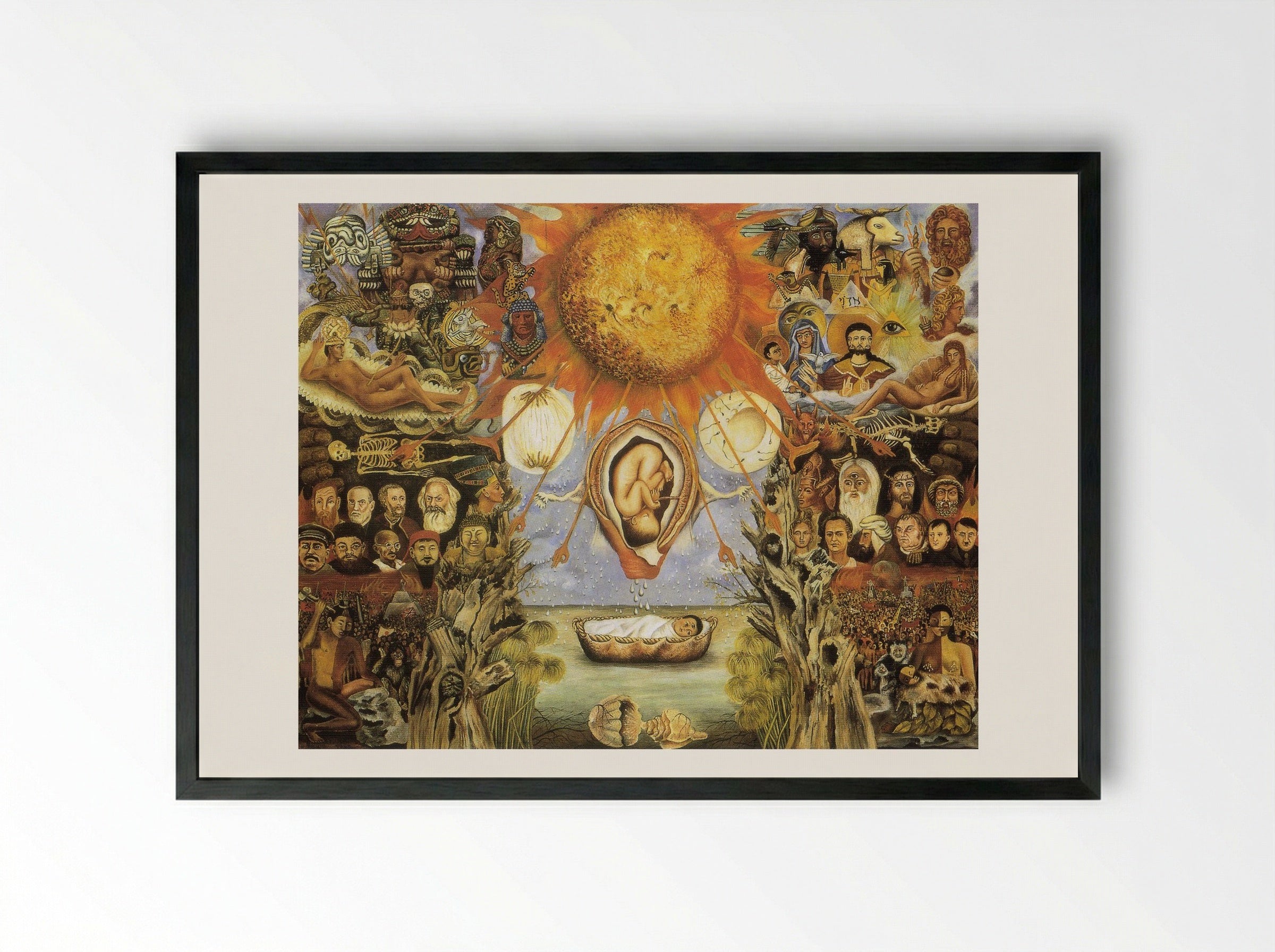 Moses (Nucleus of the Sun) - Frida Kahlo - Framed Print Black