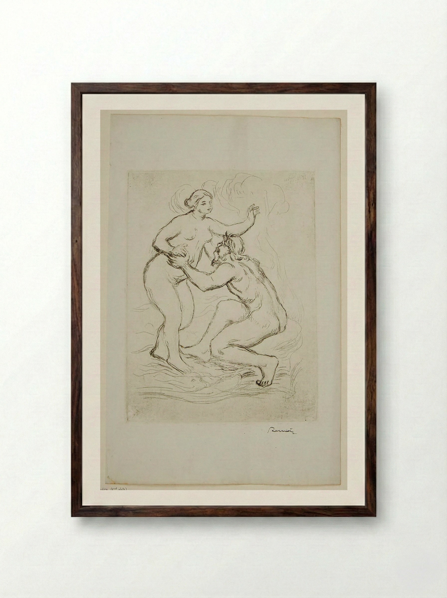 Scamandre River - Pierre-Auguste Renoir - Framed Print Dark Wood