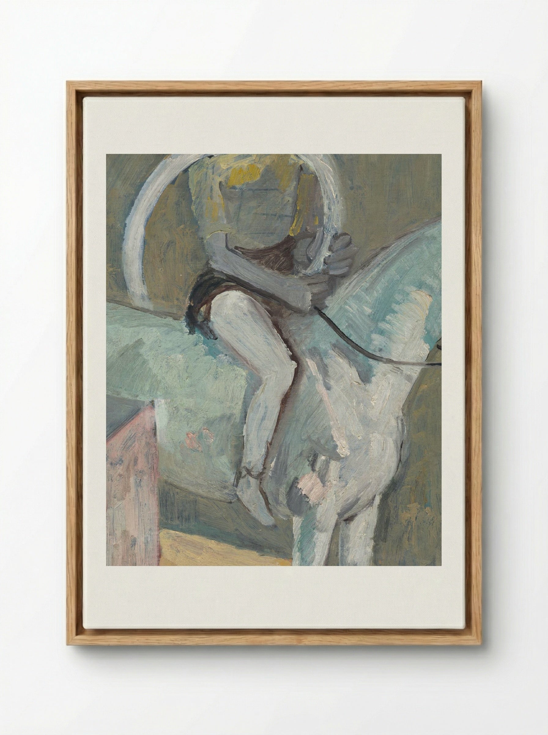Circus Rider at Holy Communion - Cyprián Majerník - Framed Canvas Wood