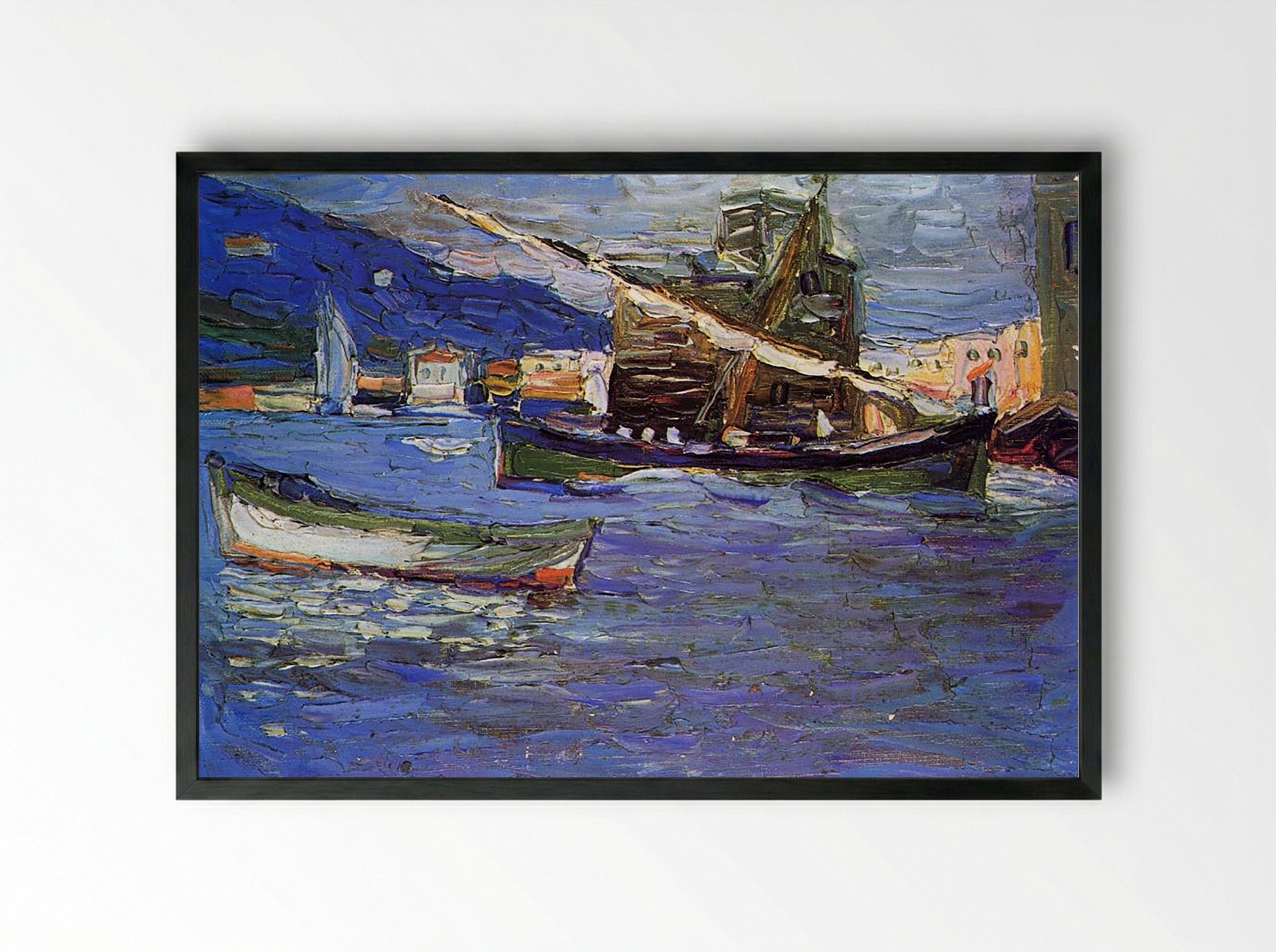 Rapallo, Grey Day - Karl Schmidt-Rottluff - Framed Print Black