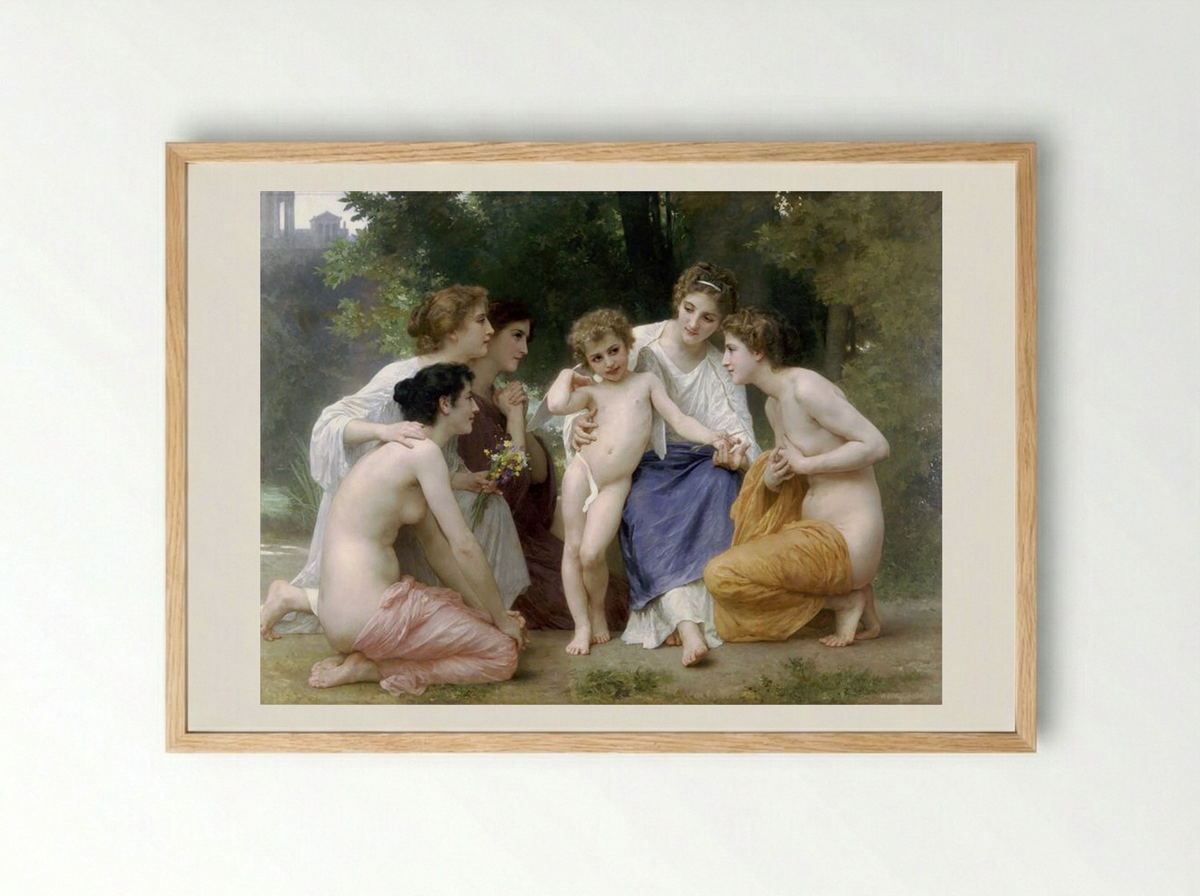 Ladmiration - William-Adolphe Bouguereau - Framed Print Wood