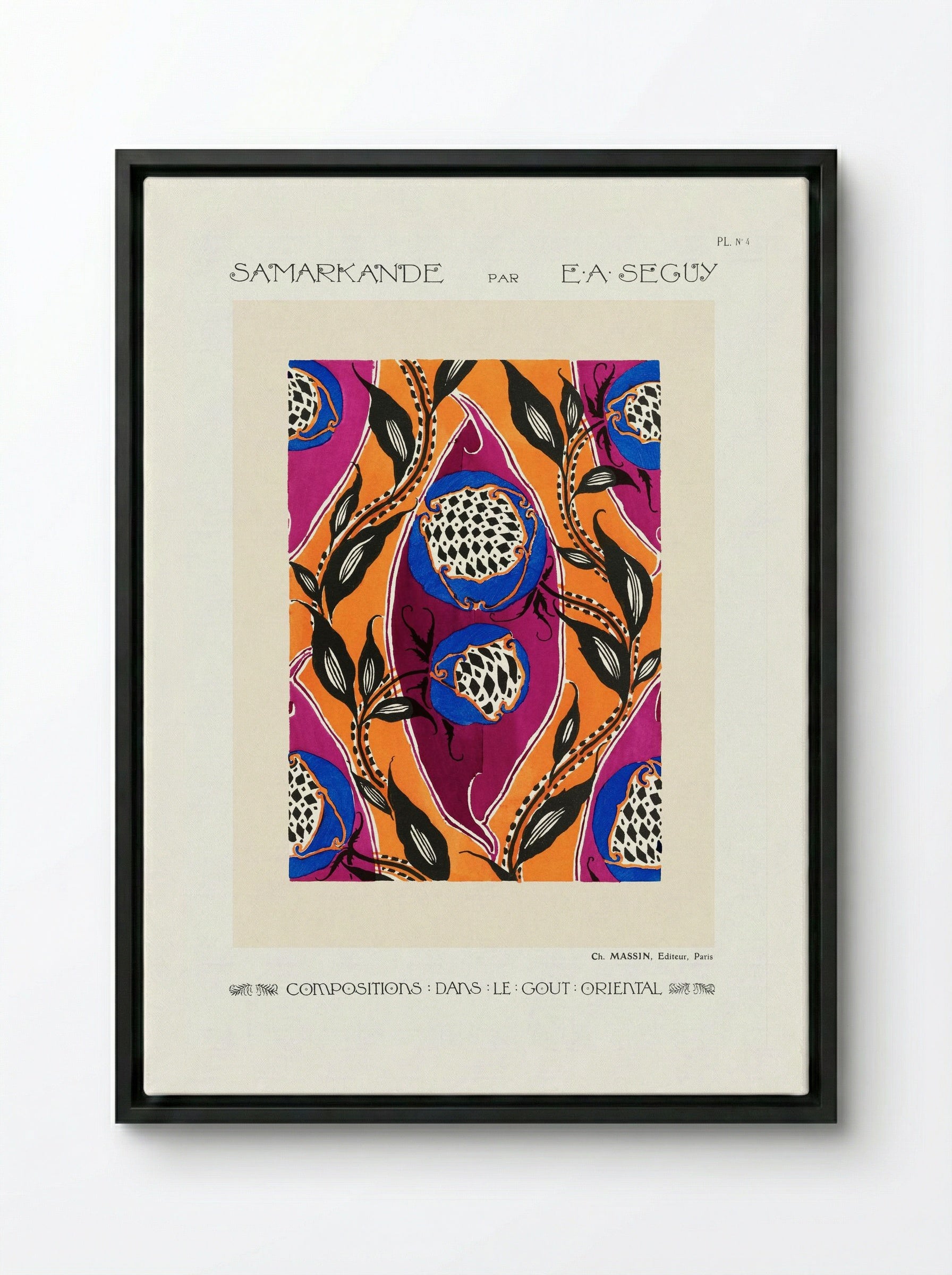 Samarkande, Planche No. 4 - Émile-Allain Séguy - Framed Canvas Black