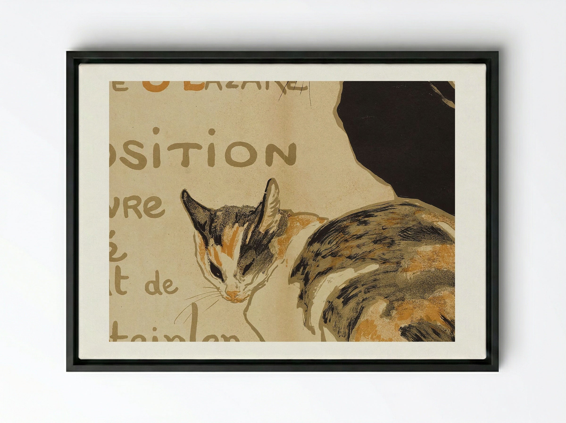 A la Bodinière, 18 Rue S. Lazare - Théophile Alexandre Steinlen - Framed Canvas Black