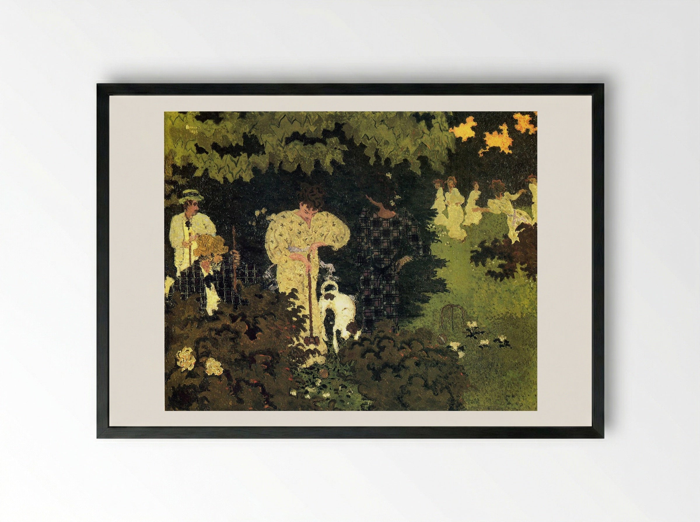 Dusk, or A Round of Croquet - Giovanni Boldini - Framed Print Black