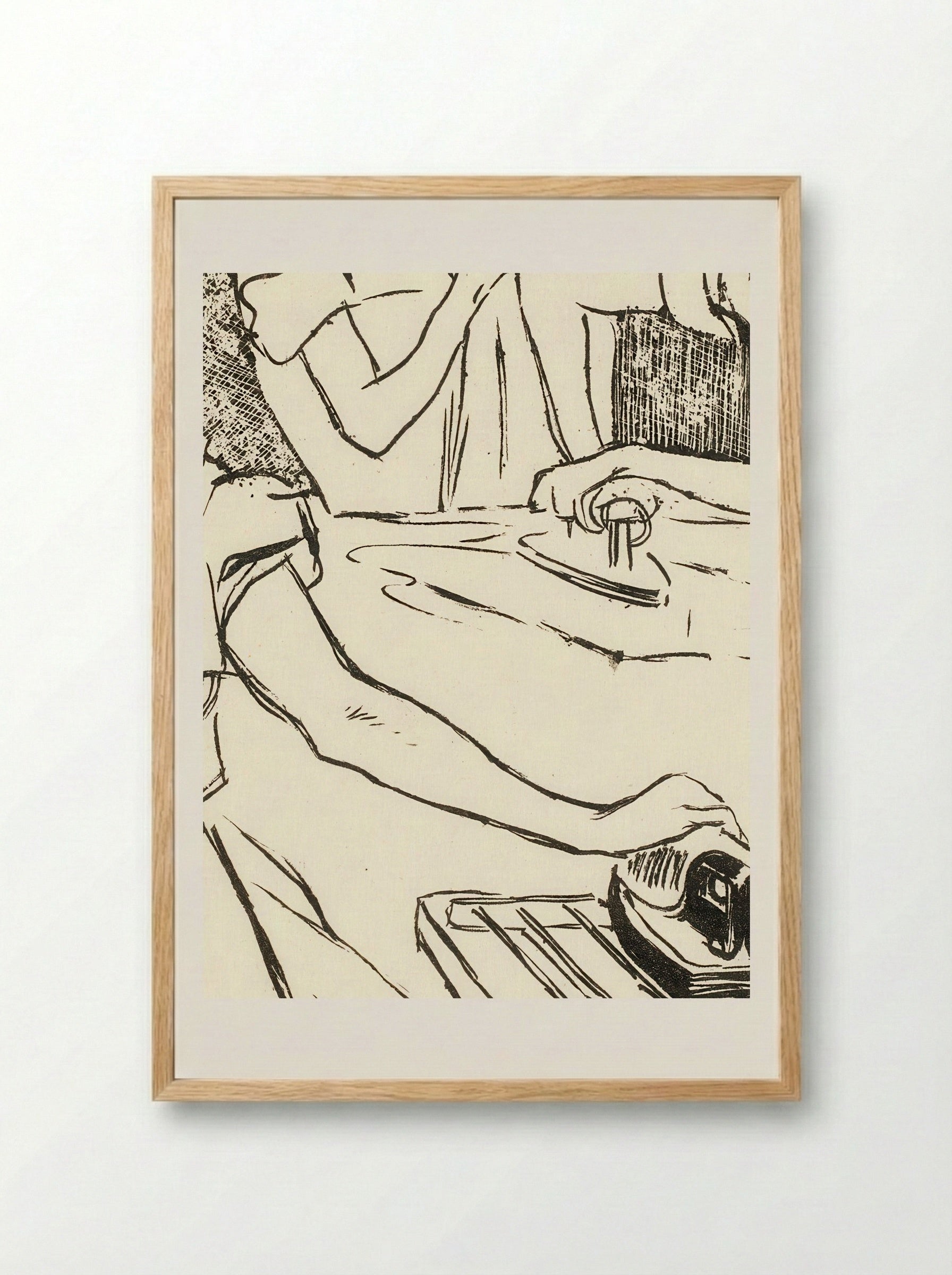 Les Blanchisseuses - Théophile Alexandre Steinlen - Framed Print Wood