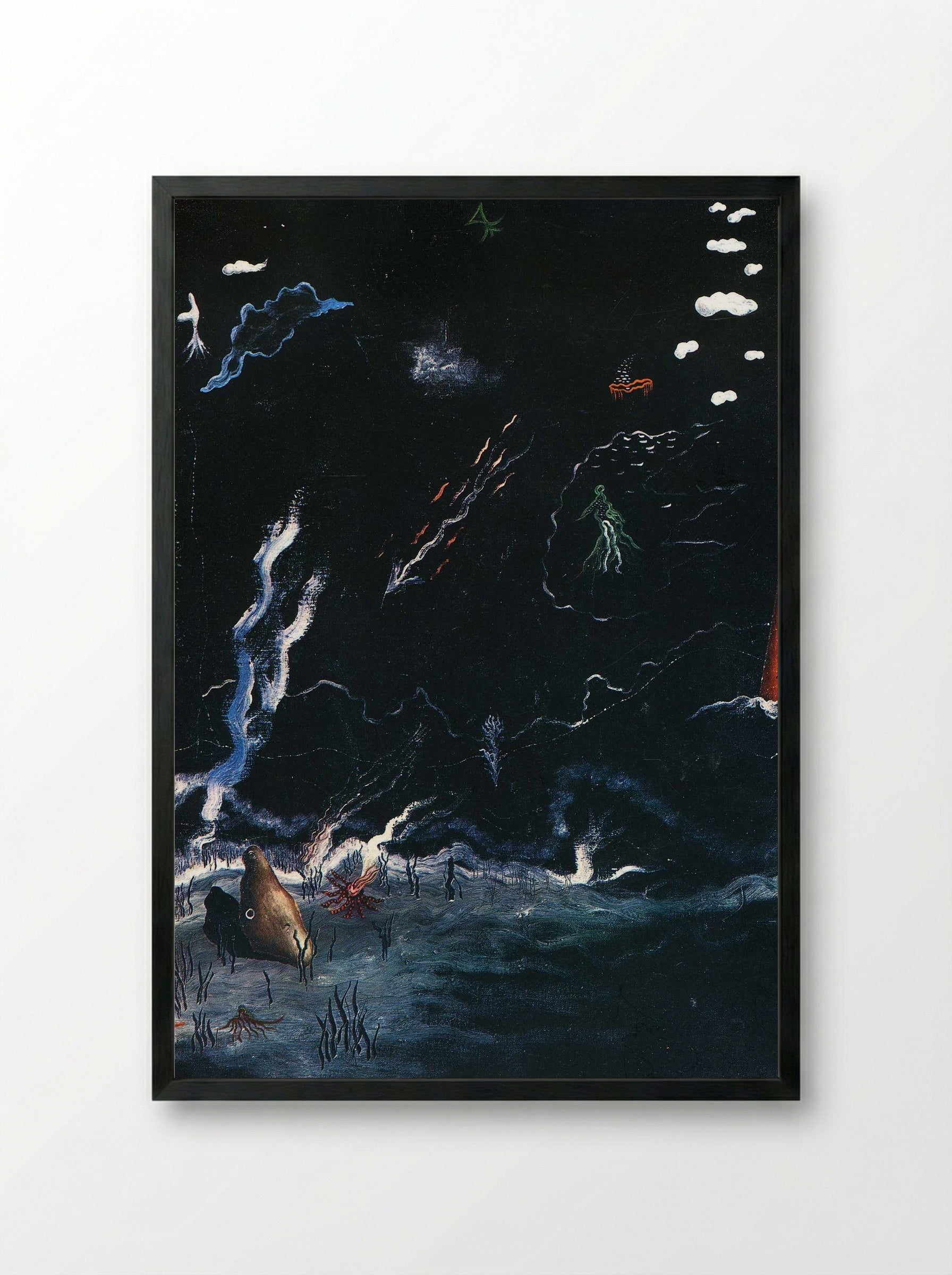 Storm (Black Landscape) - Yves Tanguy - Framed Print Black