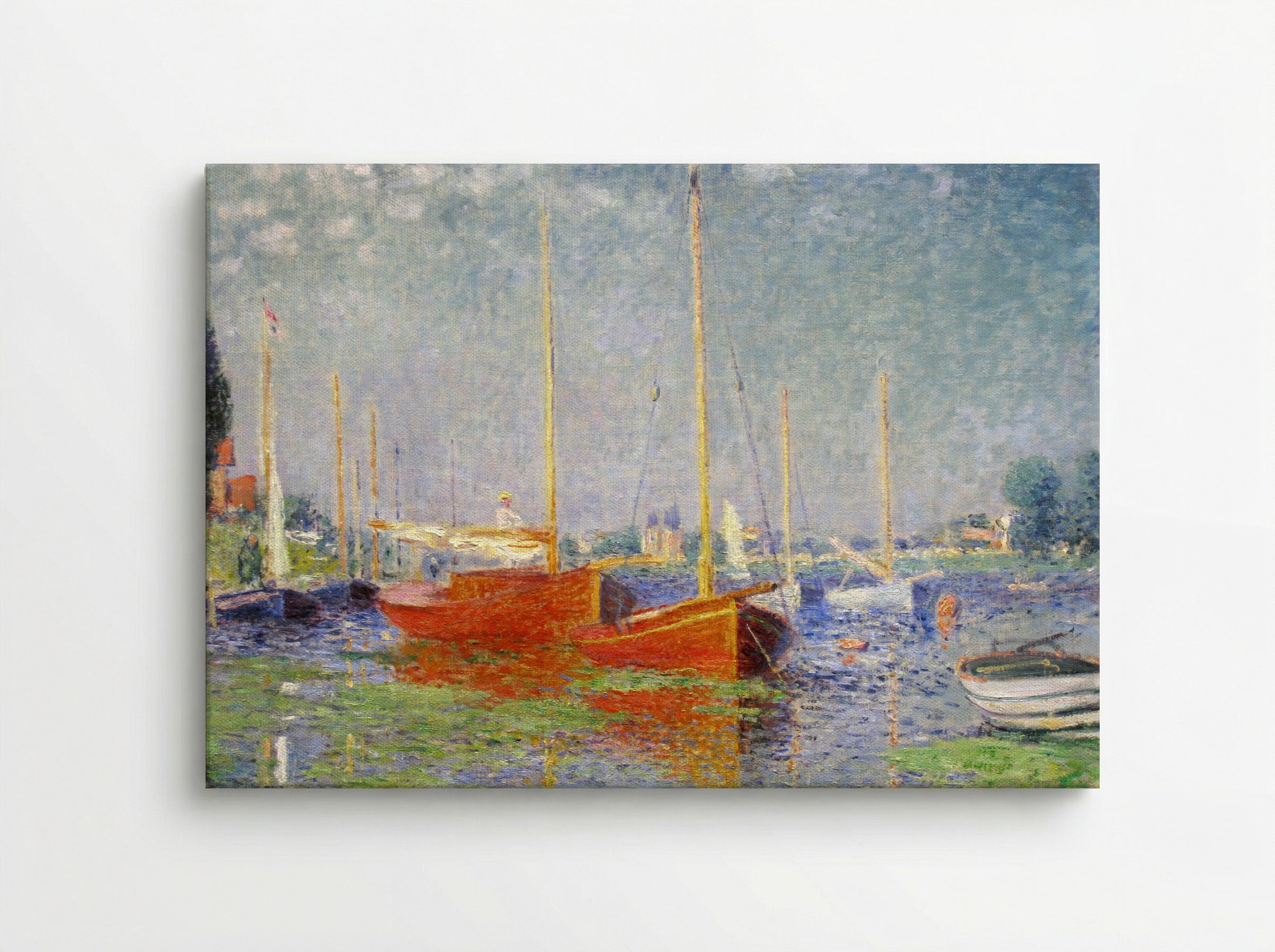 Red Boats at Argenteuil - Claude Monet - Canvas