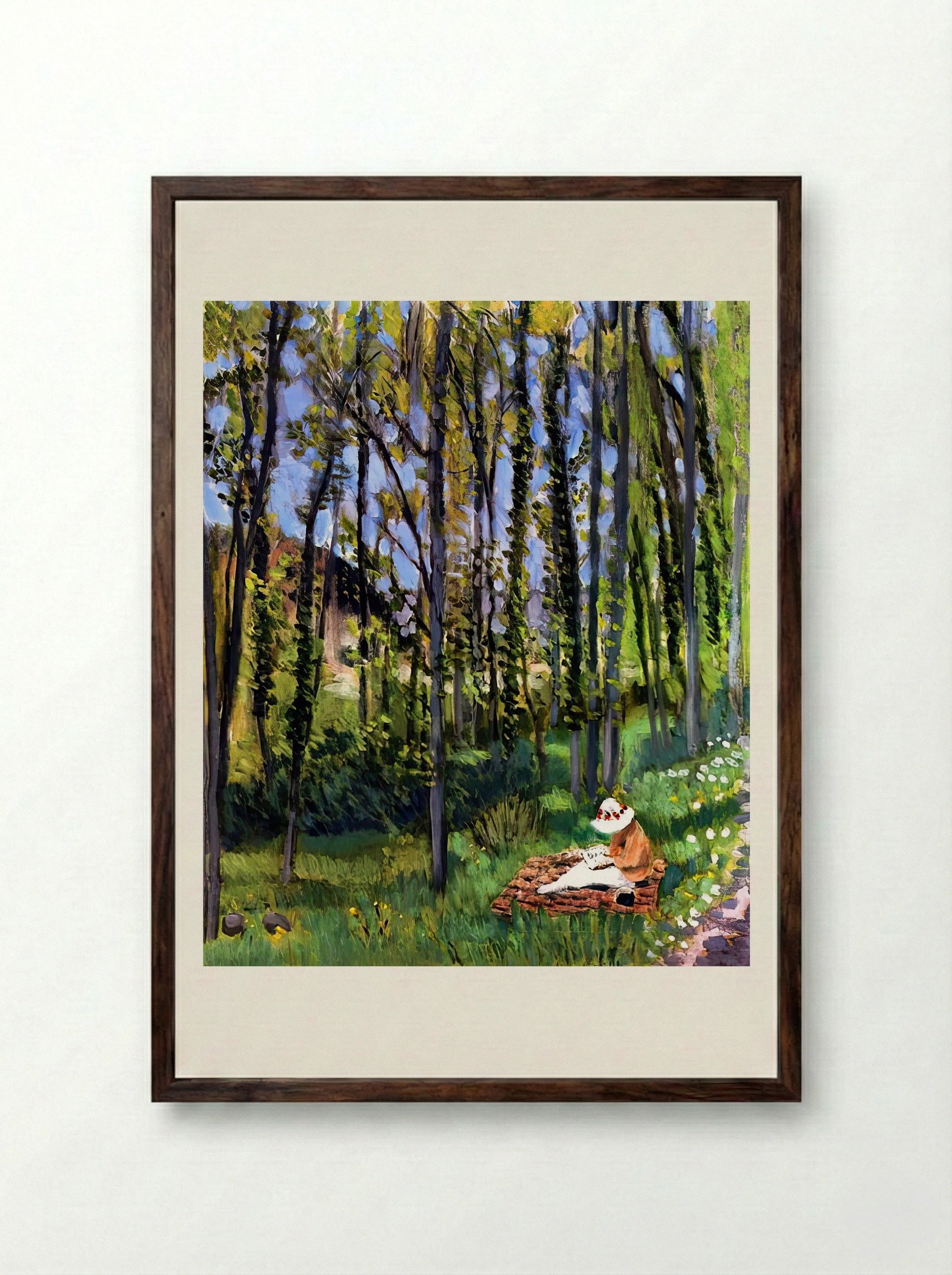 In the Woods by Henri Matisse – Fauvist Forest Landscape Print - Framed Print Dark Wood