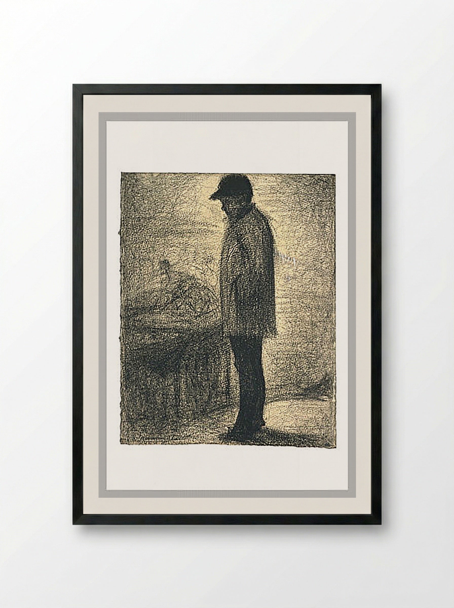 The Orange Seller - Camille Pissarro - Framed Print Black