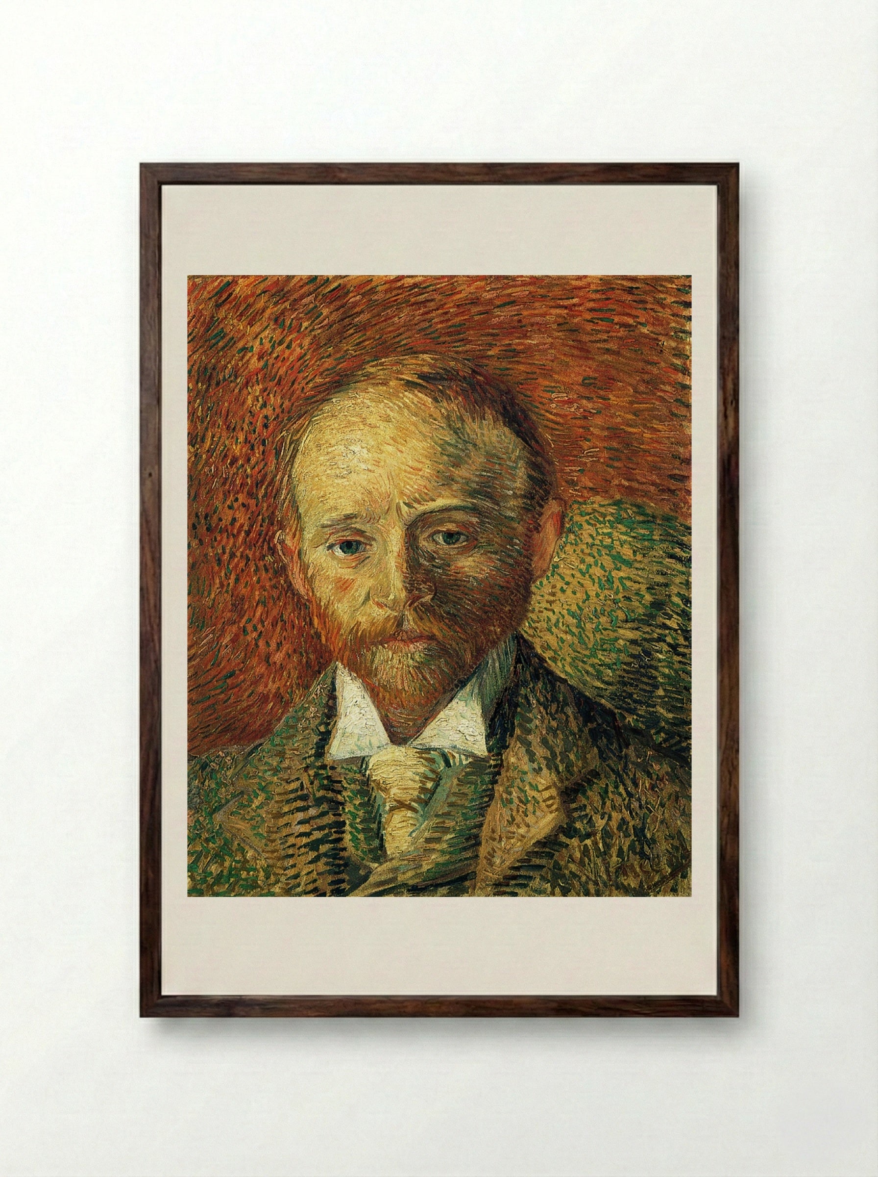Portrait of Alexander Reid - Vincent van Gogh - Framed Print Dark Wood
