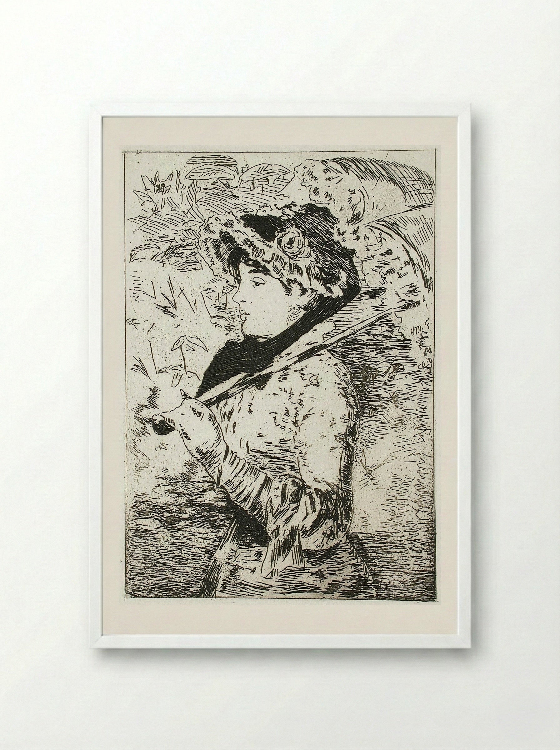 Jeanne (Spring) (Jeanne II) - Édouard Manet - Framed Print White