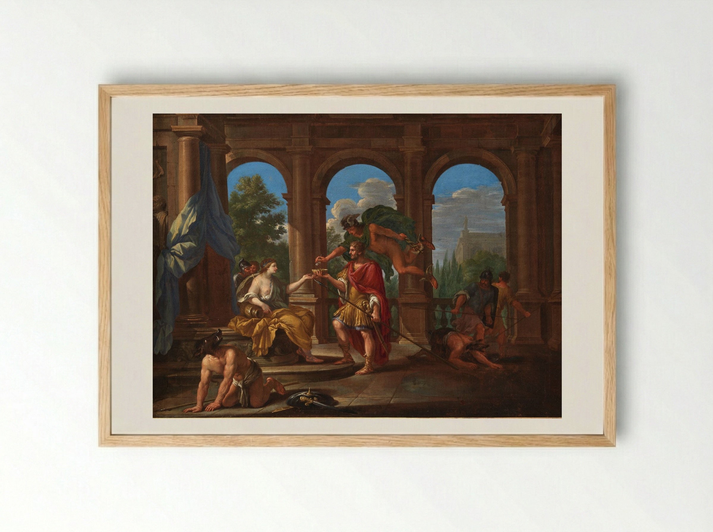 Church and Odysseus - Pietro da Cortona - Framed Print Wood