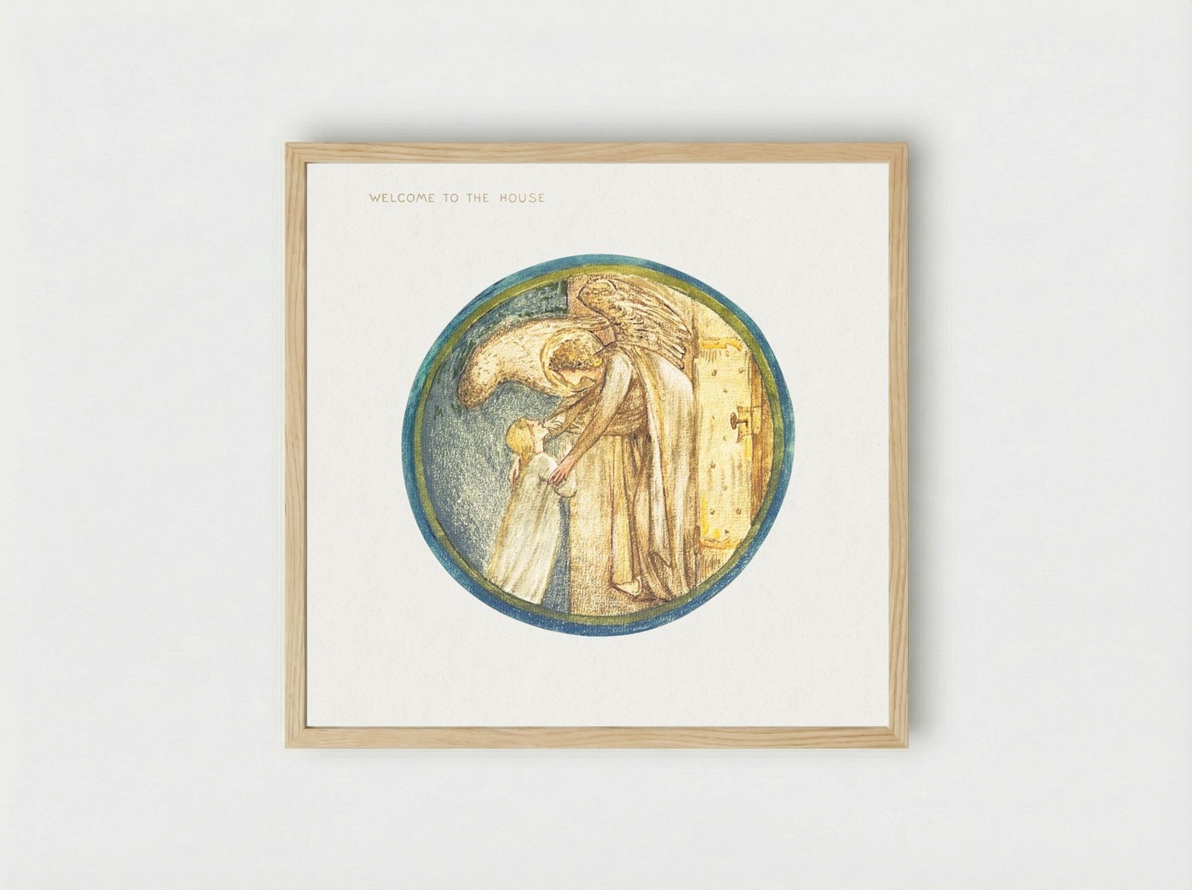Welcome to the House, from The Flower Book - Edward Burne-Jones - Framed Print Wood