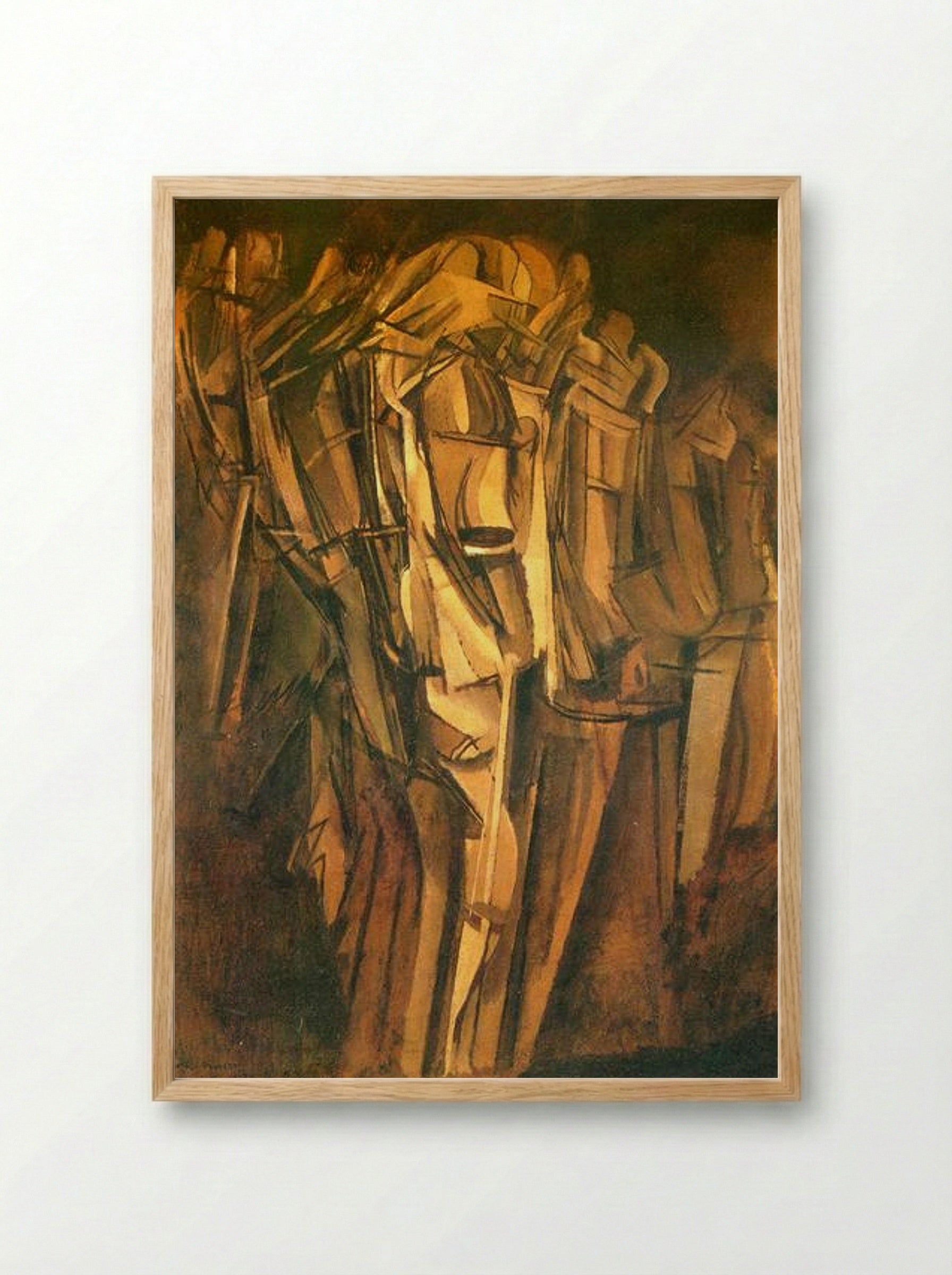 Sad Young Man in a Train - Marcel Duchamp - Framed Print Wood