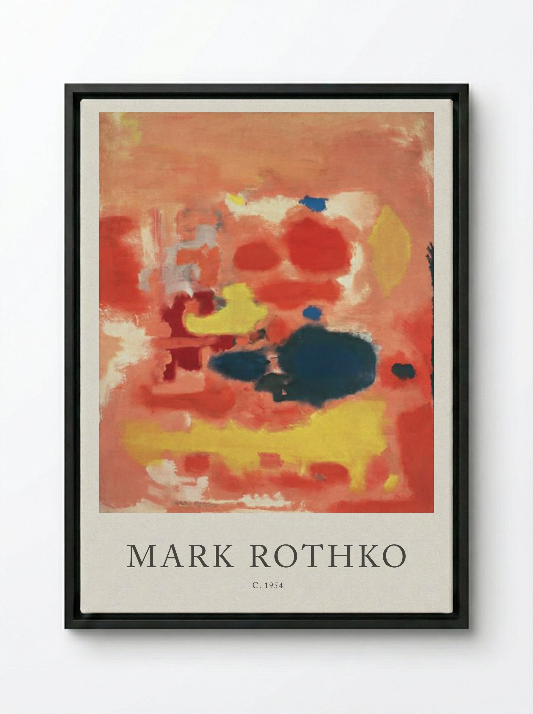 Untitled (Colour Field Painting) - Mark Rothko - Framed Canvas Black