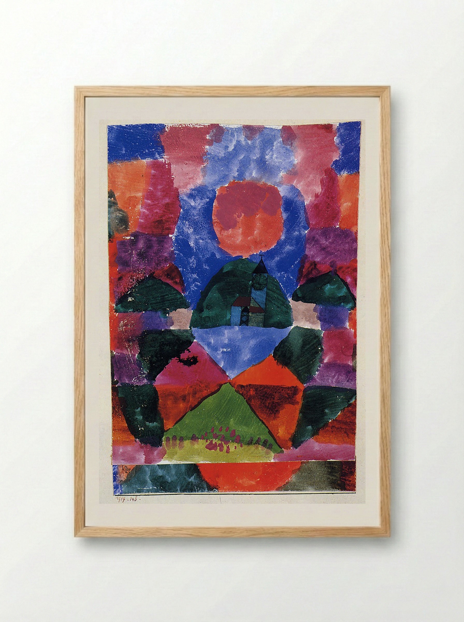A Pressure of Tegernsee - Paul Klee - Framed Print Wood