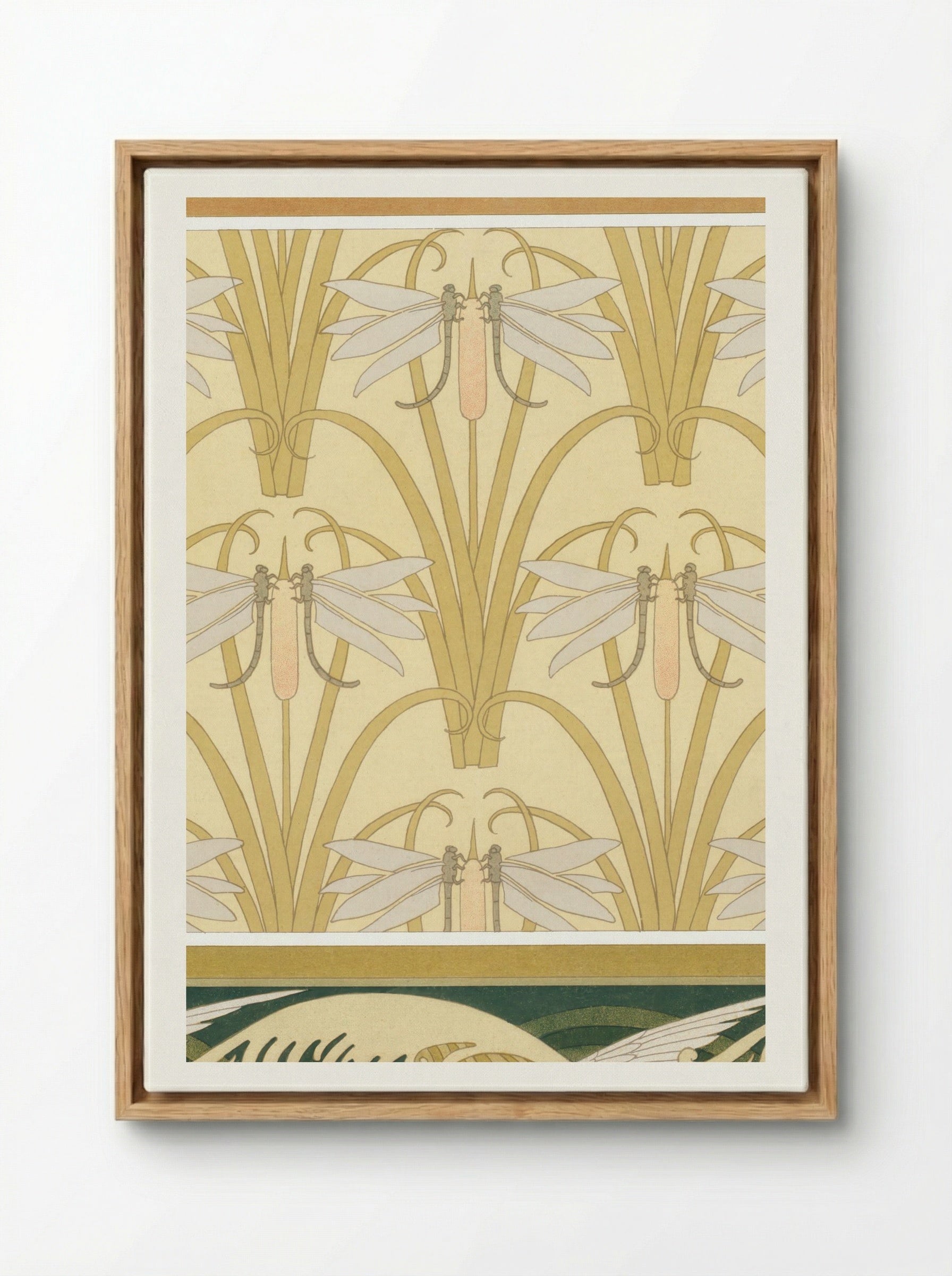L'Animal dans la Décoration, Plate 10 (Snails, Dragonflies, Seagulls) - Maurice Pillard Verneuil - Framed Canvas Wood