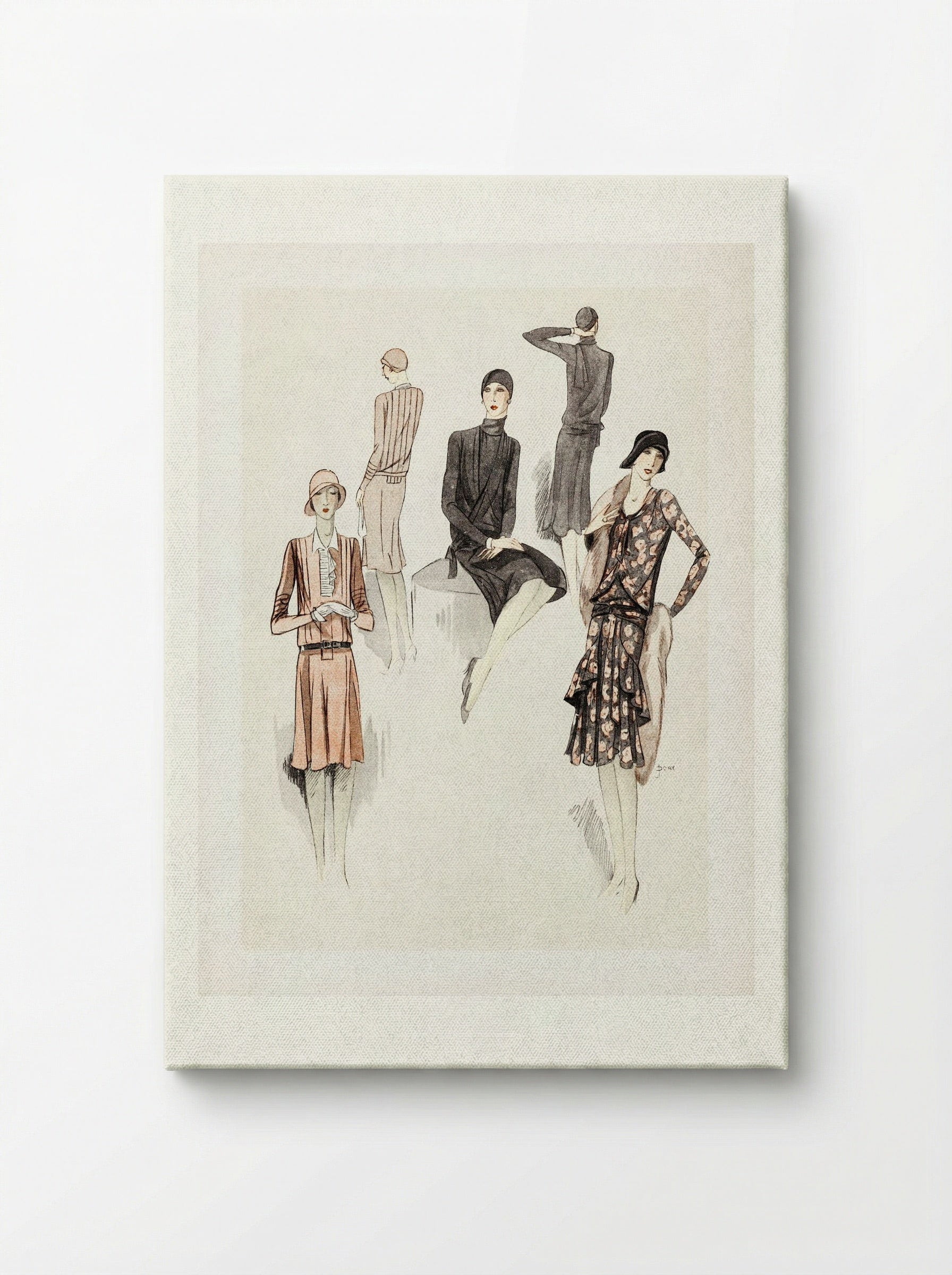 Feuillets de l'Élégance Féminine - Fine Art Print - Canvas