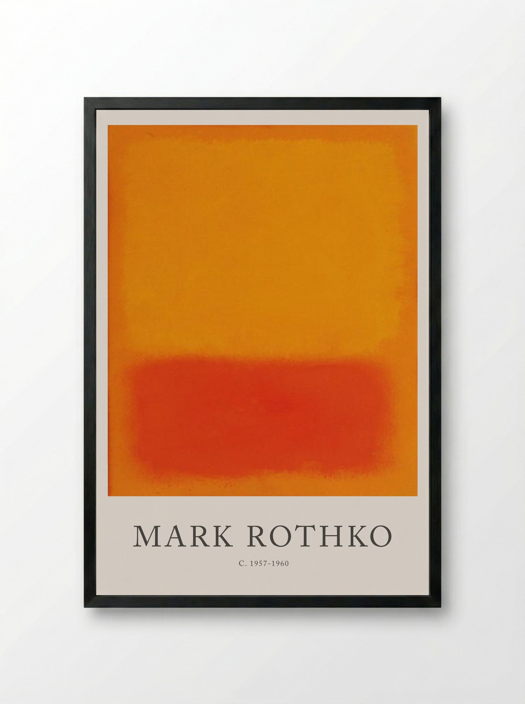 Untitled (Orange and Red) - Mark Rothko - Framed Print Black